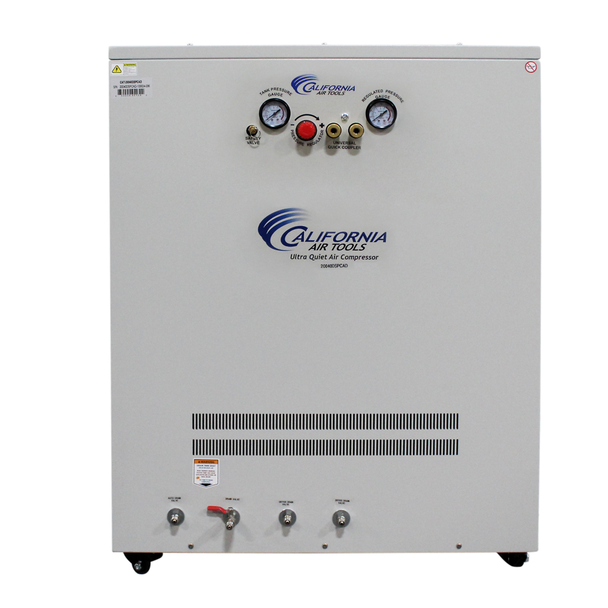 Gabinete Insonorizado Automático de Drenaje de Aire de 20 Gal de California Air Tools