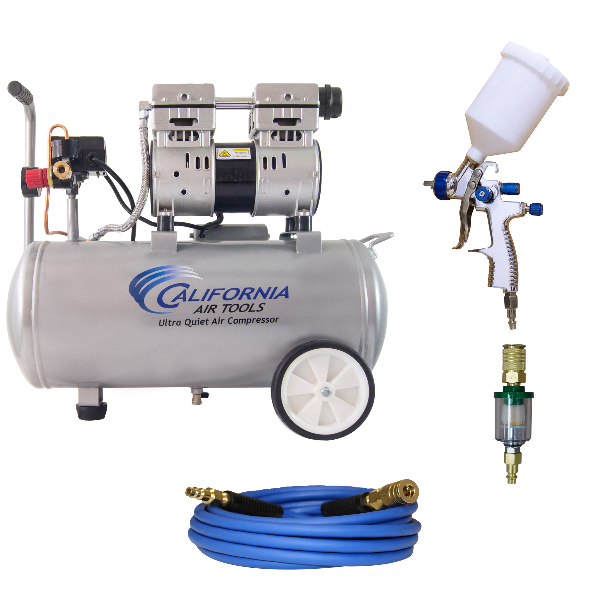 Compresor California Air Tools de 8 Gal con Kit para Pintar, 1 HP, Modelo# 8010-PK.
