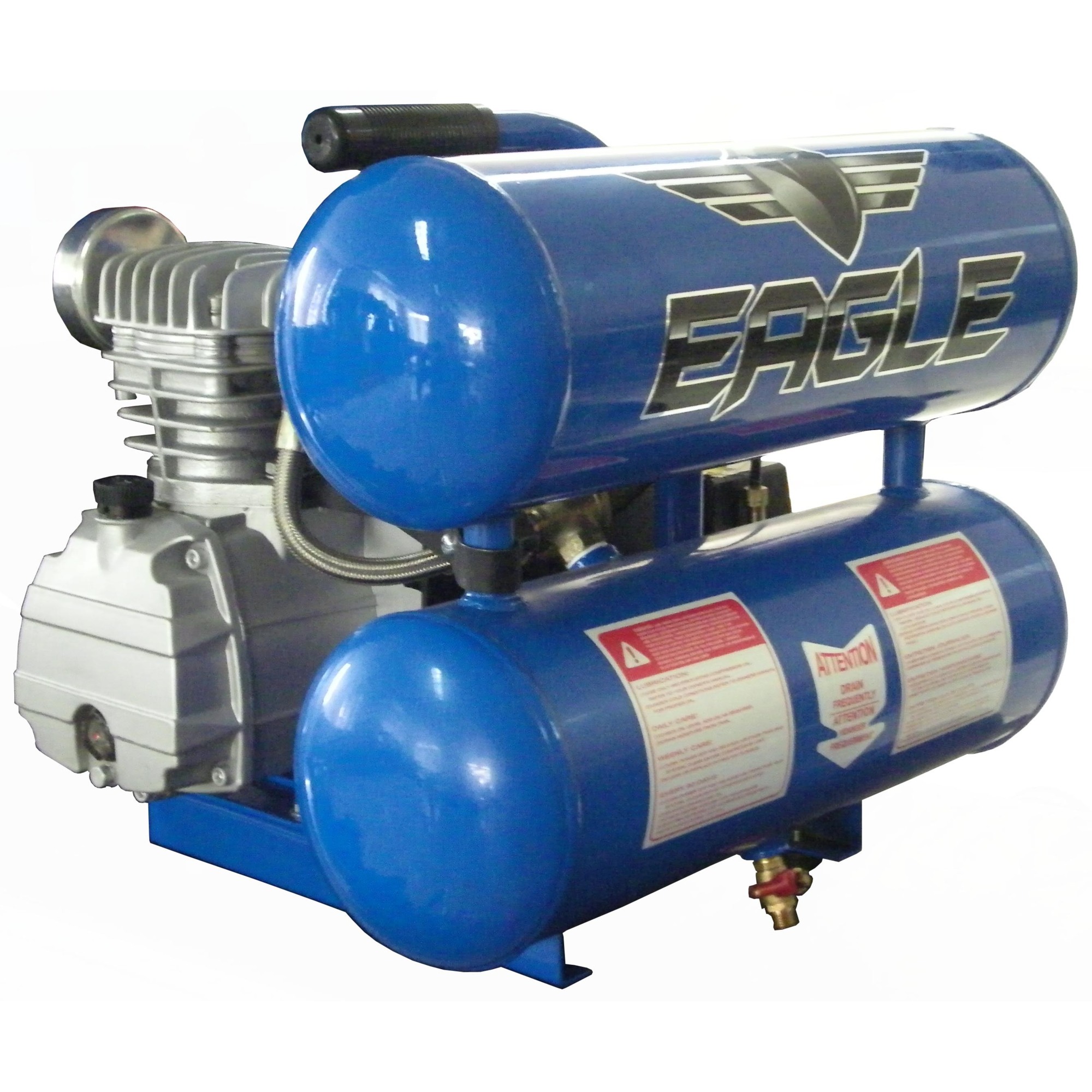 Compresor portátil EAGLE de 4.2 galones con capacidad para transportarse a mano, 2 HP de potencia, tanque de aire de 4.2 galones, Modelo TS2018L.
