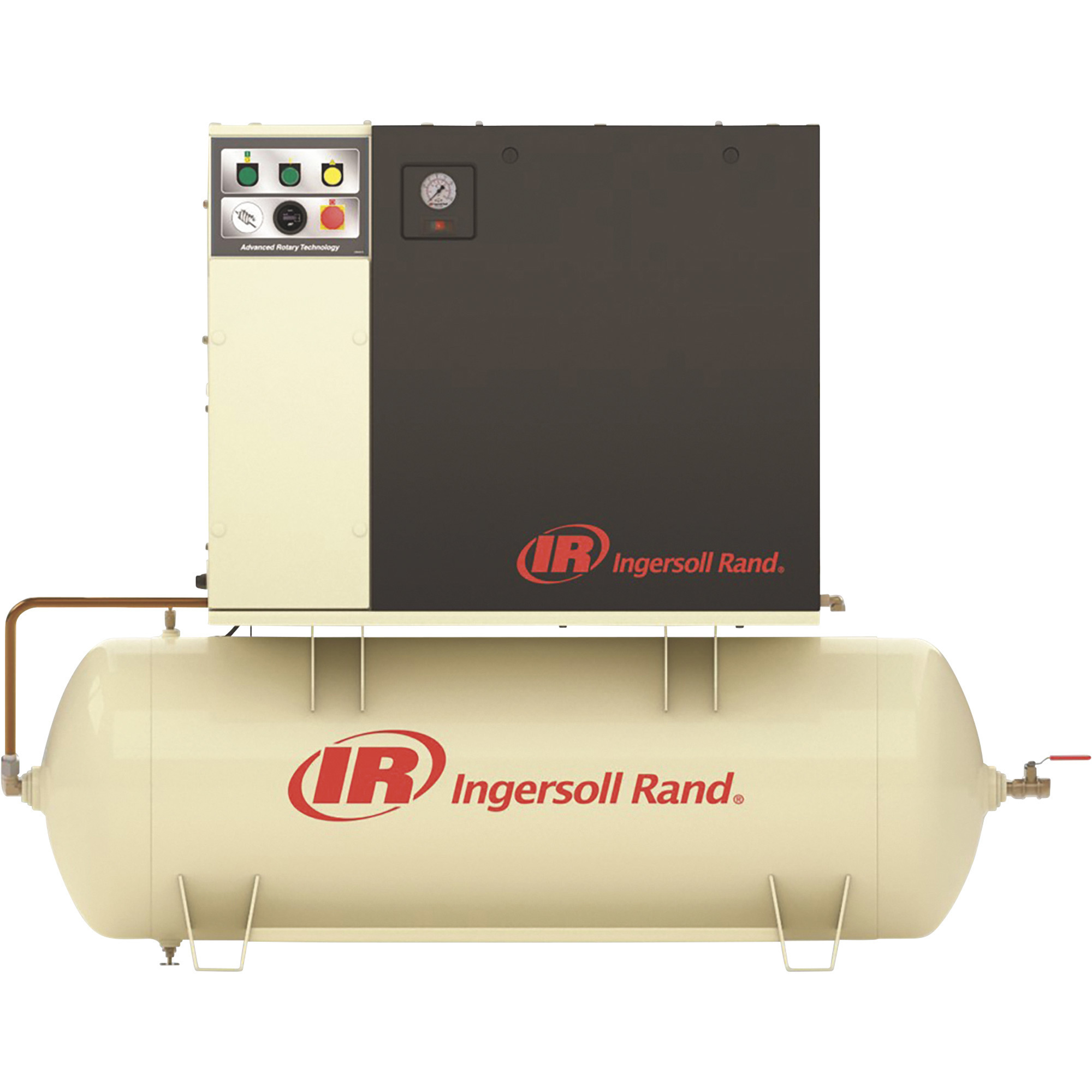 Compresor de aire de tornillo rotativo Ingersoll Rand con Sistema Total de Aire, 230 Volts, 3 fases, 7.5 HP, 28 CFM, Modelo# UP6-7.5TAS-125
