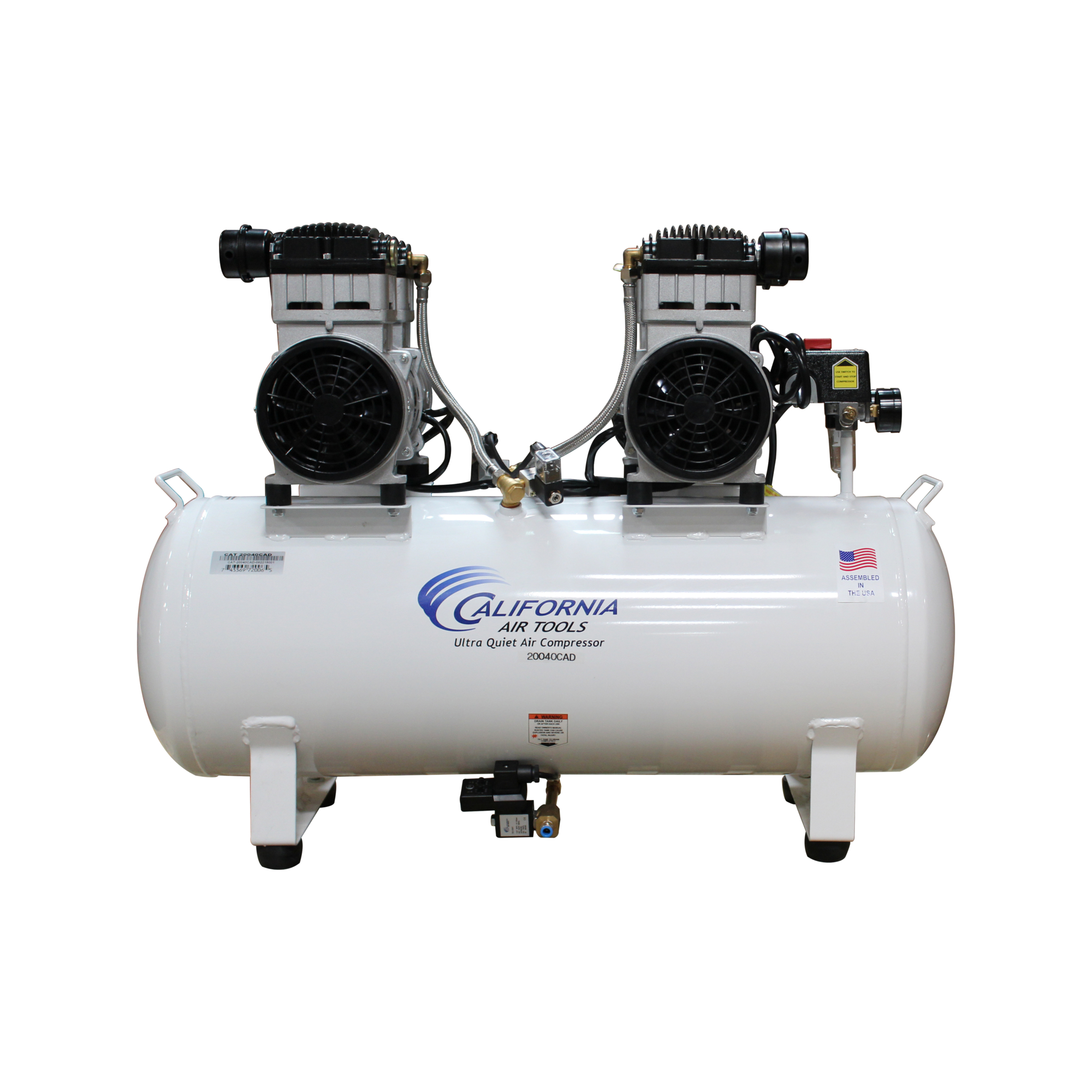 Compresor de aire California Air Tools de 20 Gal 4 Hp con Drenaje Automático. Potencia de 4 HP, tamaño del tanque de aire de 20 galones, 220 voltios Modelo# 20040CAD.