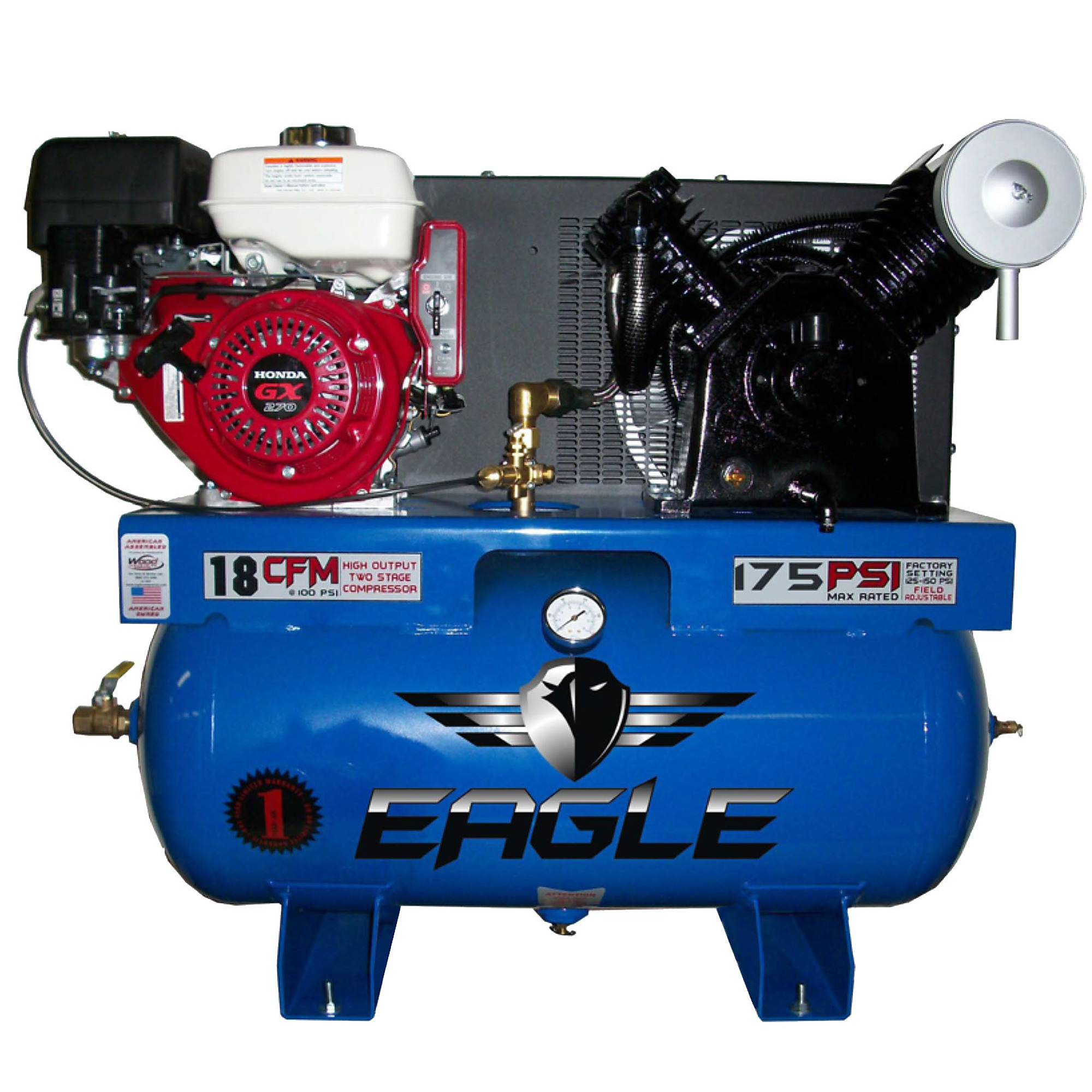 Compresor montado en camión EAGLE de 30 galones, 9 HP, tamaño de tanque de aire 30 gal, Modelo# 9G30TRKE