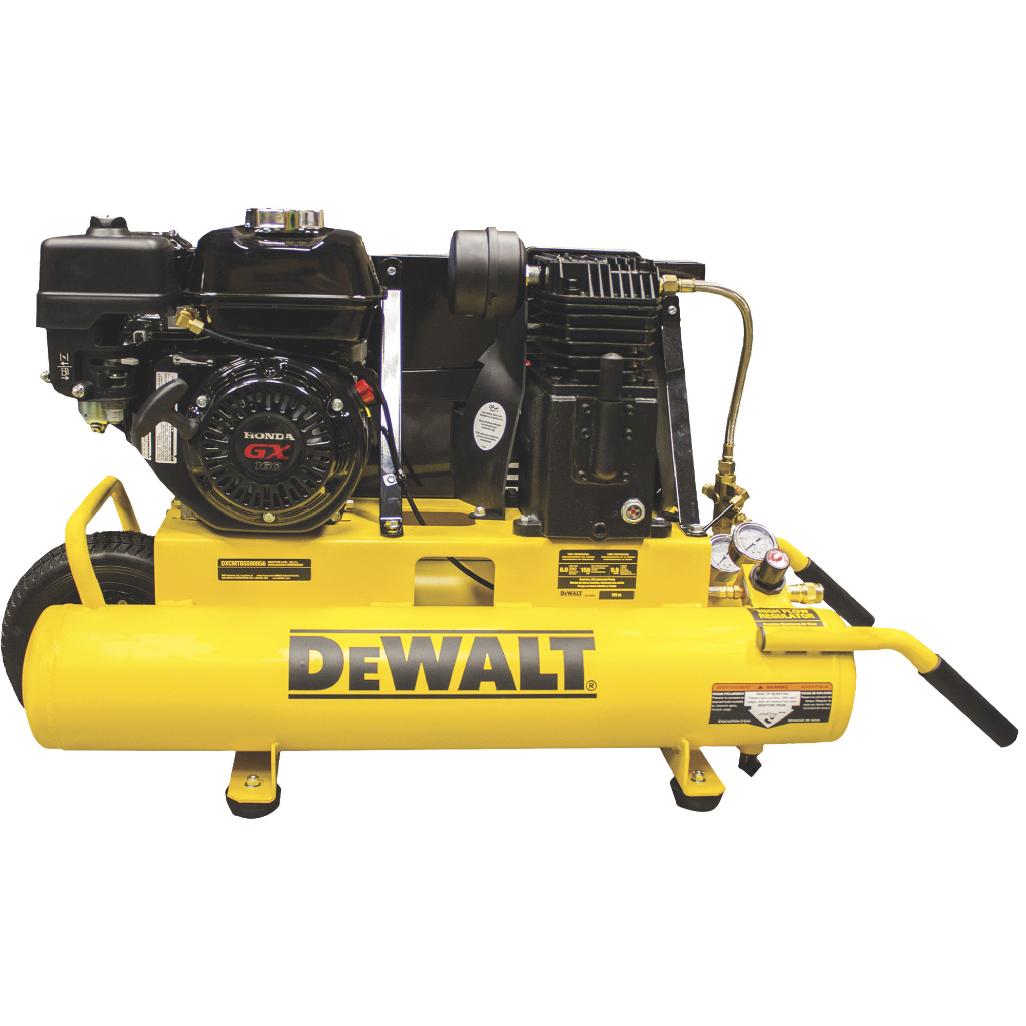 Compresor de Aire DEWALT 8-Gal. GX160 de 4.8 HP, Tanque de Aire de 8 Gal, Modelo# DXCMTB5590856.