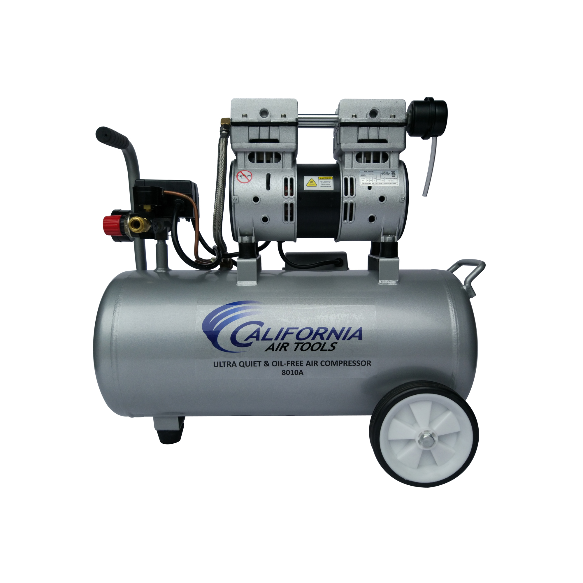 Compresor de aire portátil California Air Tools, 8 Gal 1 Hp de aluminio. 1 HP, 8 Gal de capacidad, 110 volts, Modelo# 8010A.