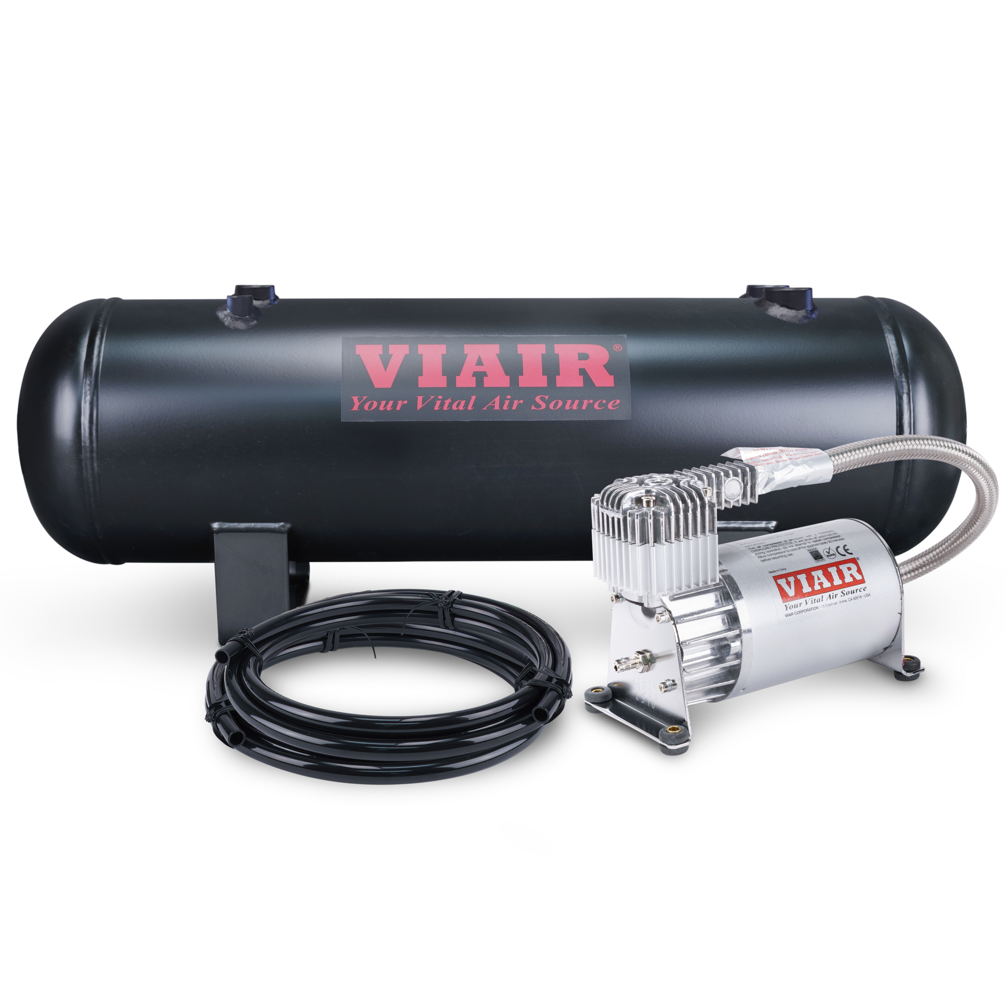 Sistema de aire a bordo con compresor Viair Quarter Duty, 0.25 HP, tanque de aire de 2 galones, 12 voltios - Modelo#10002.