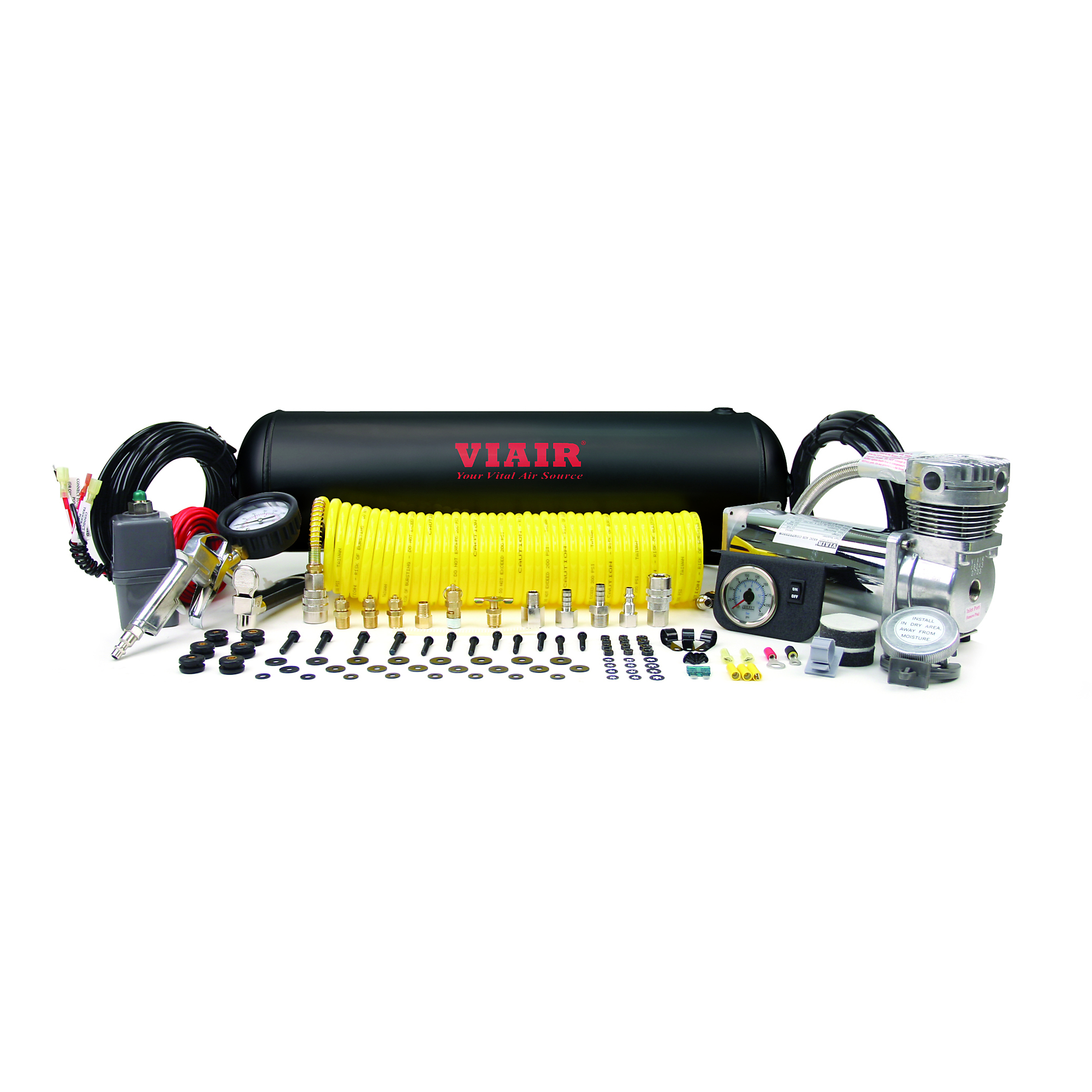 Sistema de Aire a Bordo Viair Ultra Duty, 0.25 HP, Tanque de Aire de 2.5 Galones, 12 Voltios Modelo #20001