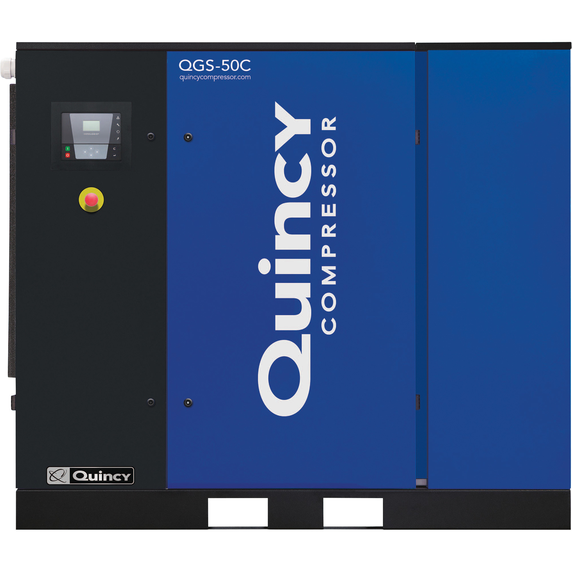Compresor de Aire de Tornillo Rotativo Quincy QGS con Secador, 50 HP, 230/460 Voltios, 3 Fases, 208 CFM, Sin Tanque, Modelo# 4152016908