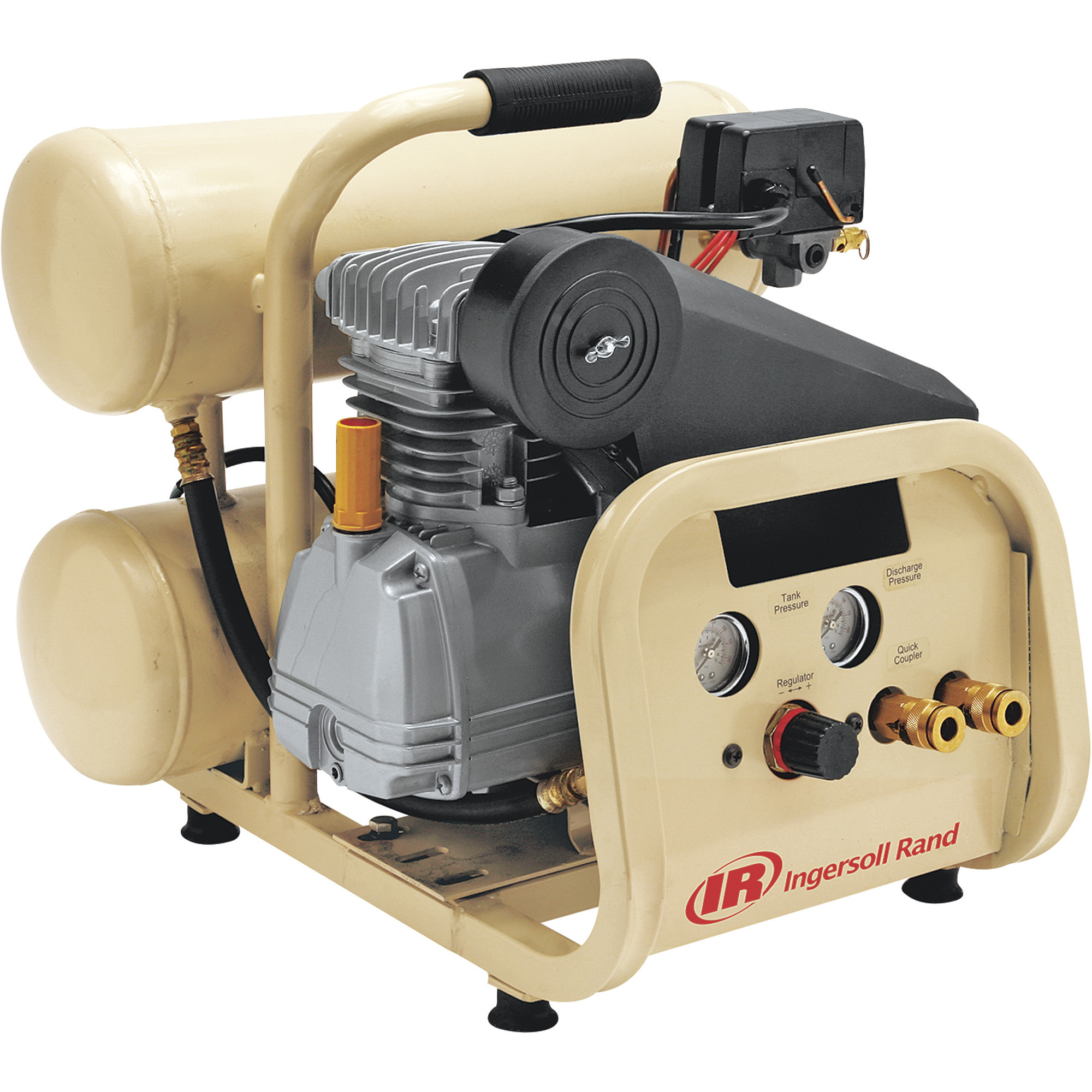 Compresor de Aire Eléctrico Portátil Ingersoll Rand Twin-Stack, 2 HP, 4 Galones, 4.3 CFM, Modelo P1IU-A9