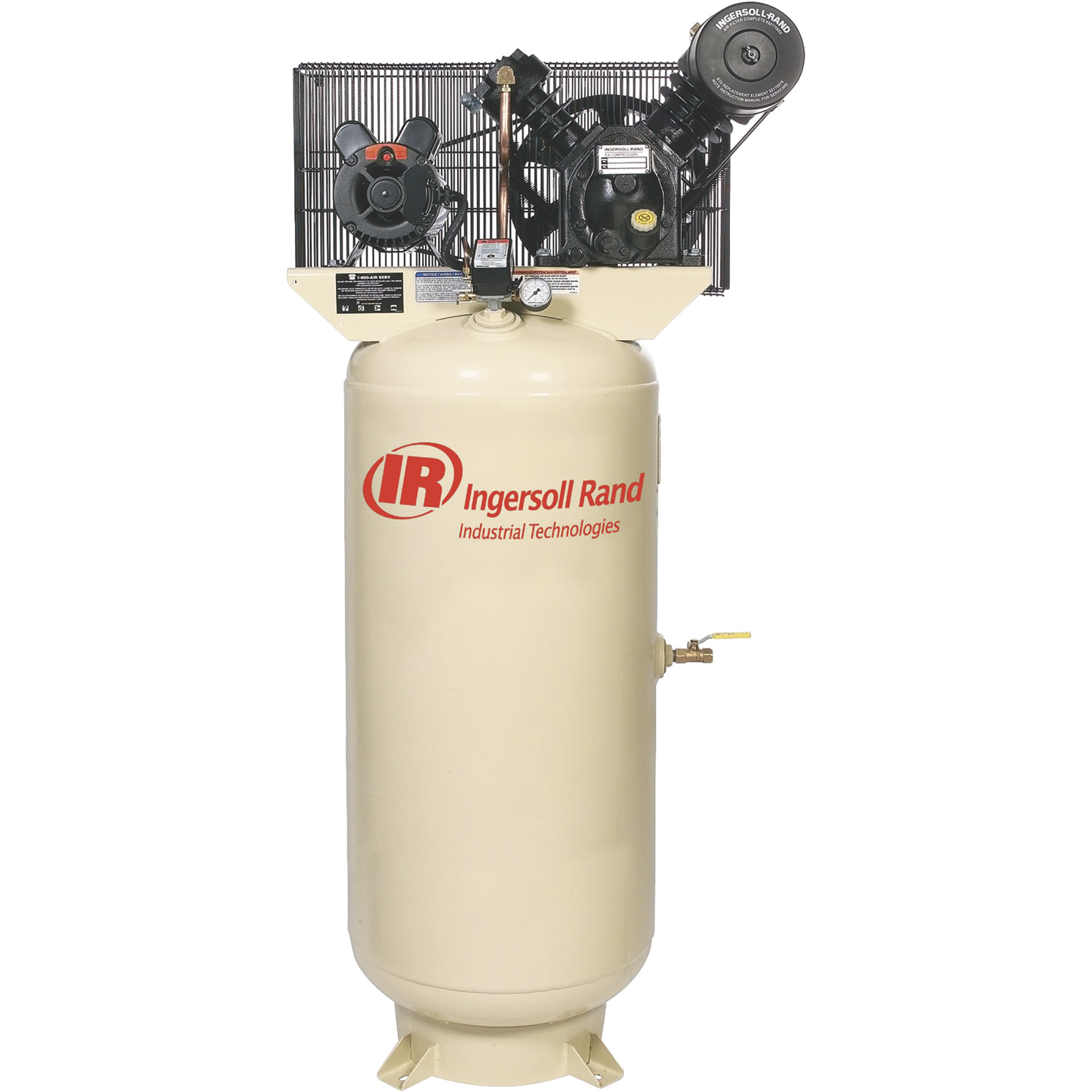 Compresor de Aire Recíproco Ingersoll Rand Type-30, 5 HP, Tanque de 60 Galones.