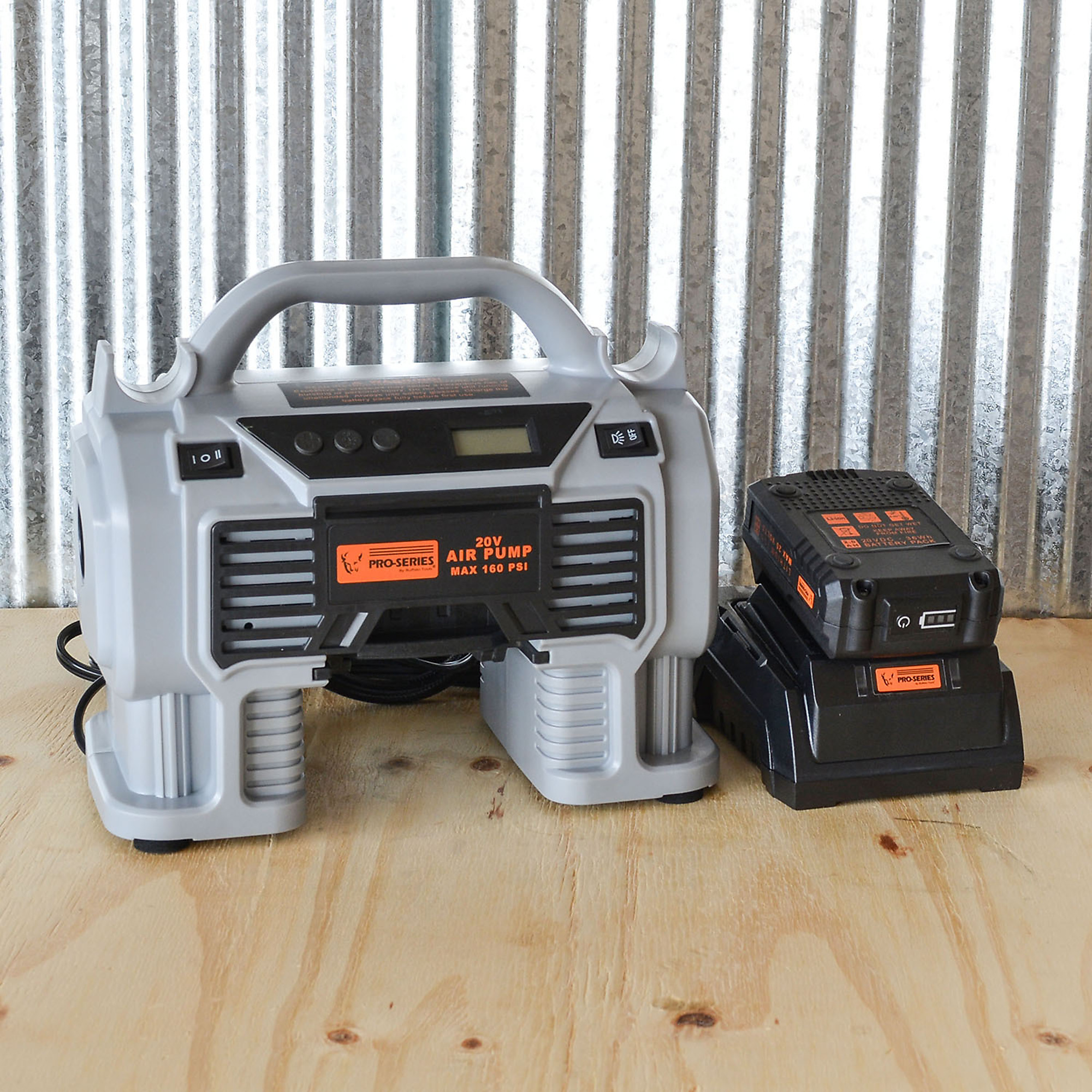 Inflador digital ProSeries con batería recargable de 20V, fuente de alimentación, modelo LIDIKIT20.