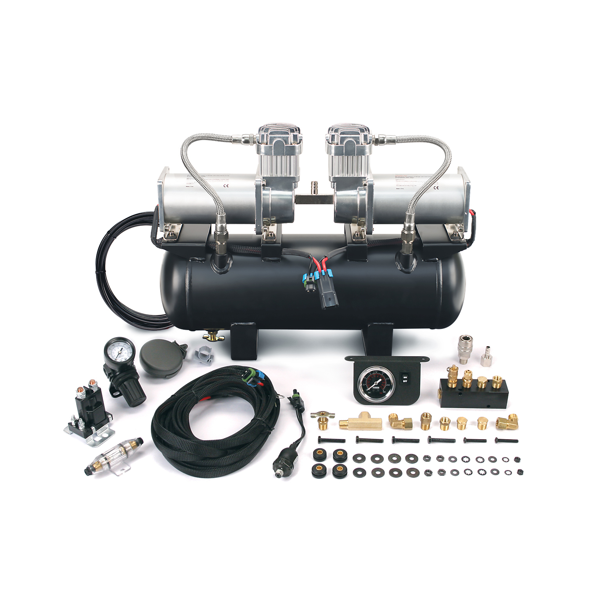 Sistema de aire a bordo Viair 200PSI de alta presión 2on2, tanque de aire de 2 galones, modelo #30018