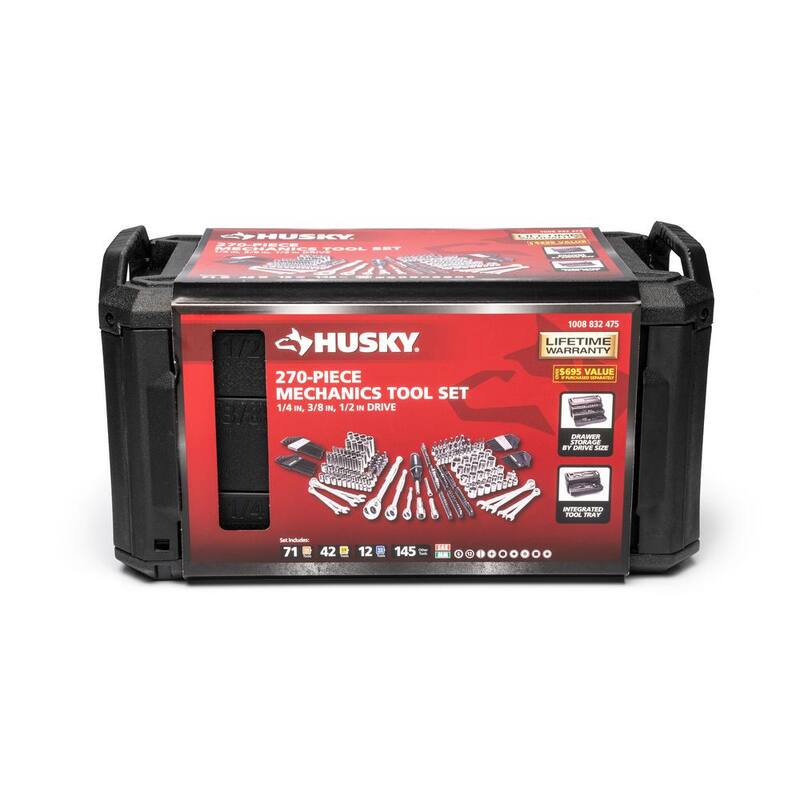 Juego de herramientas mecánicas Husky (270 piezas) - H270MTSQ223