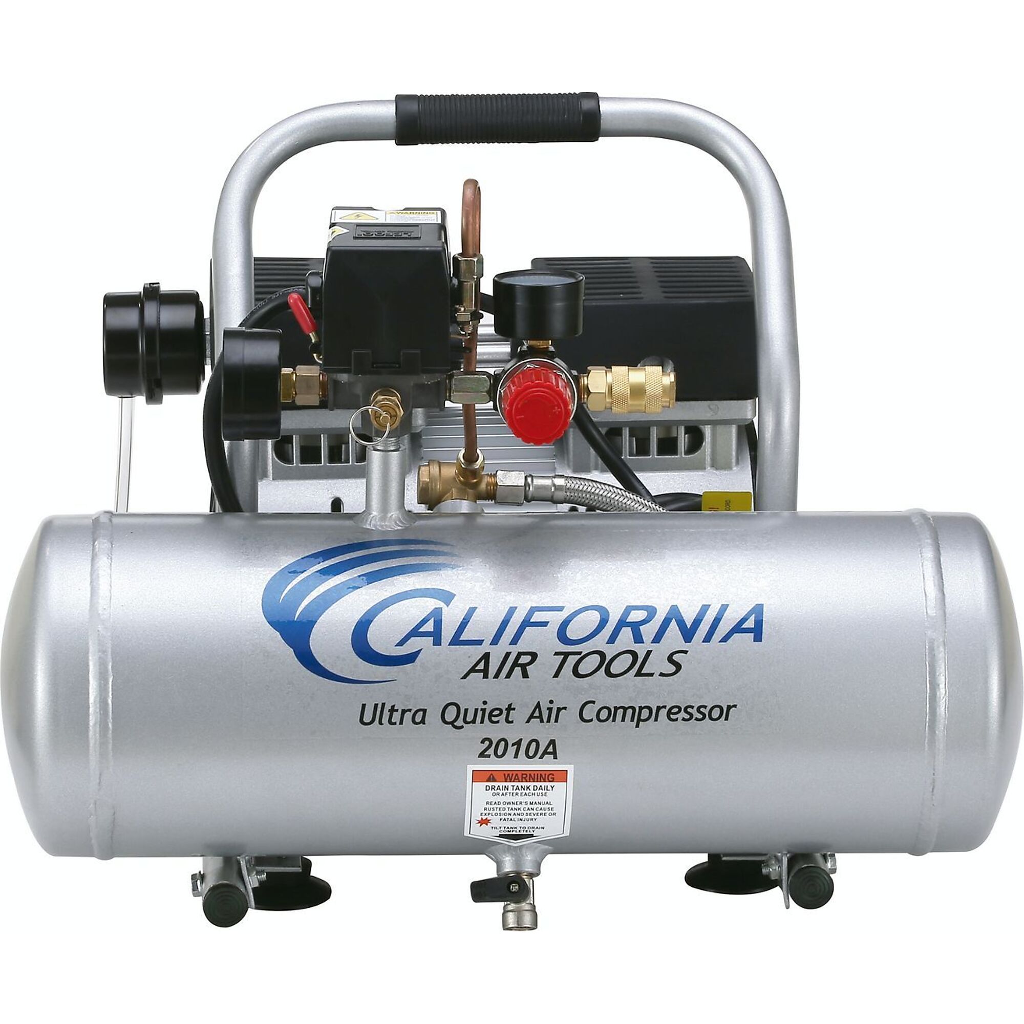 Compresor de aire portátil de aluminio de 2 galones y 1 HP de California Air Tools, Modelo #2010A