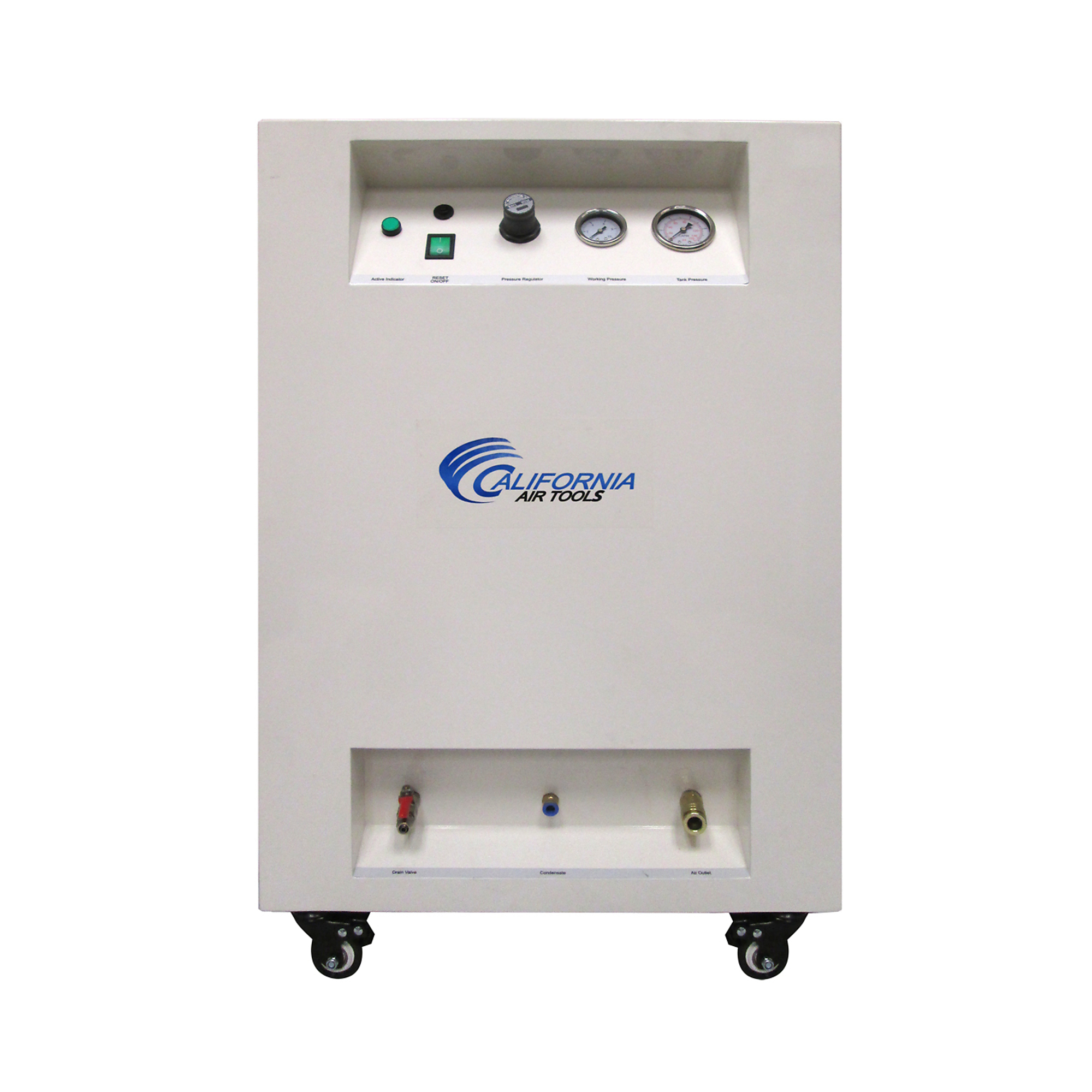 Compresor de Aire California Air Tools 10 Gal 2 HP con gabinete insonorizado y drenaje automático, 110 V Modelo 10020SPCAD.