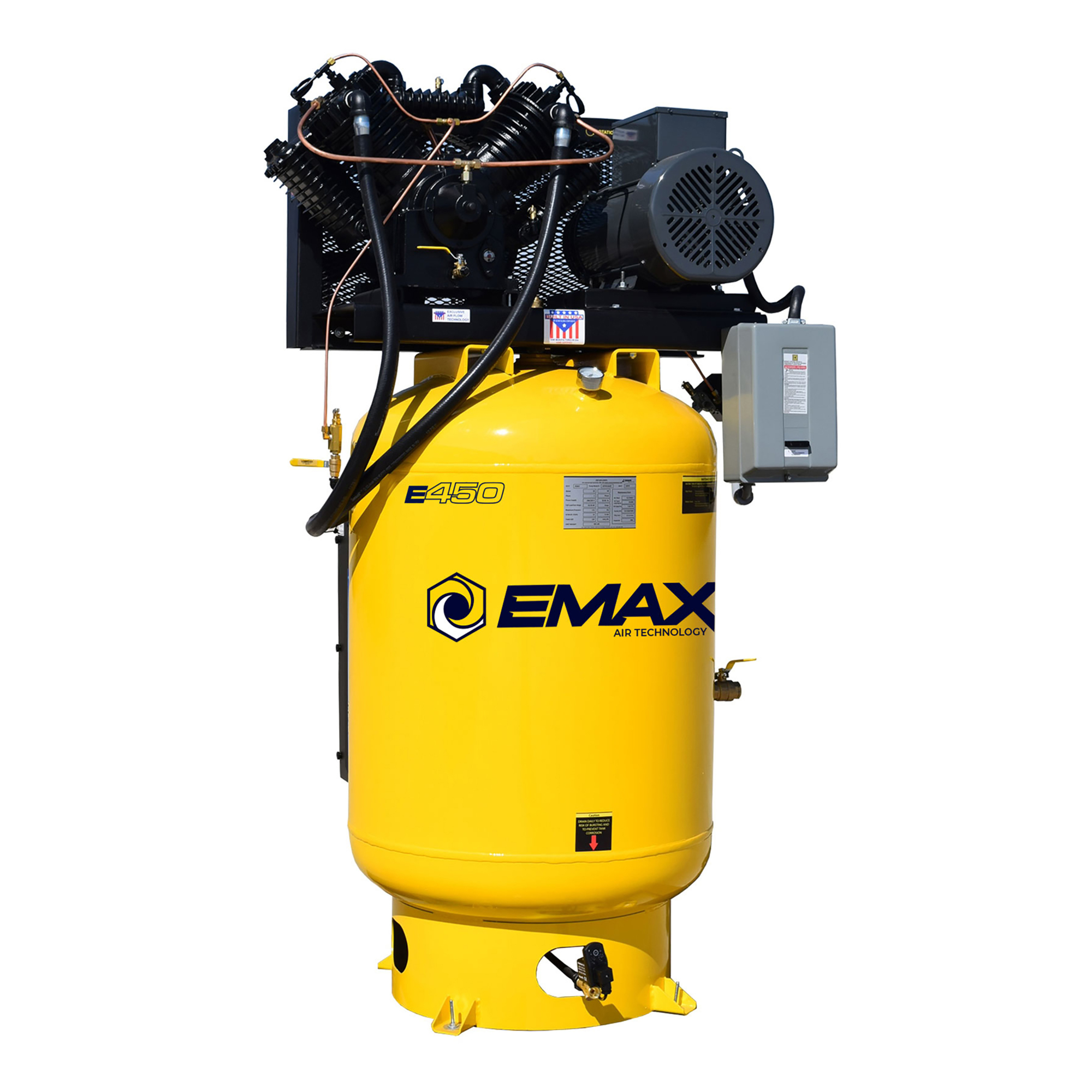 Compresor de aire vertical de 120 galones, 2 etapas, Emax, Modelo# ESP10V120V3-460