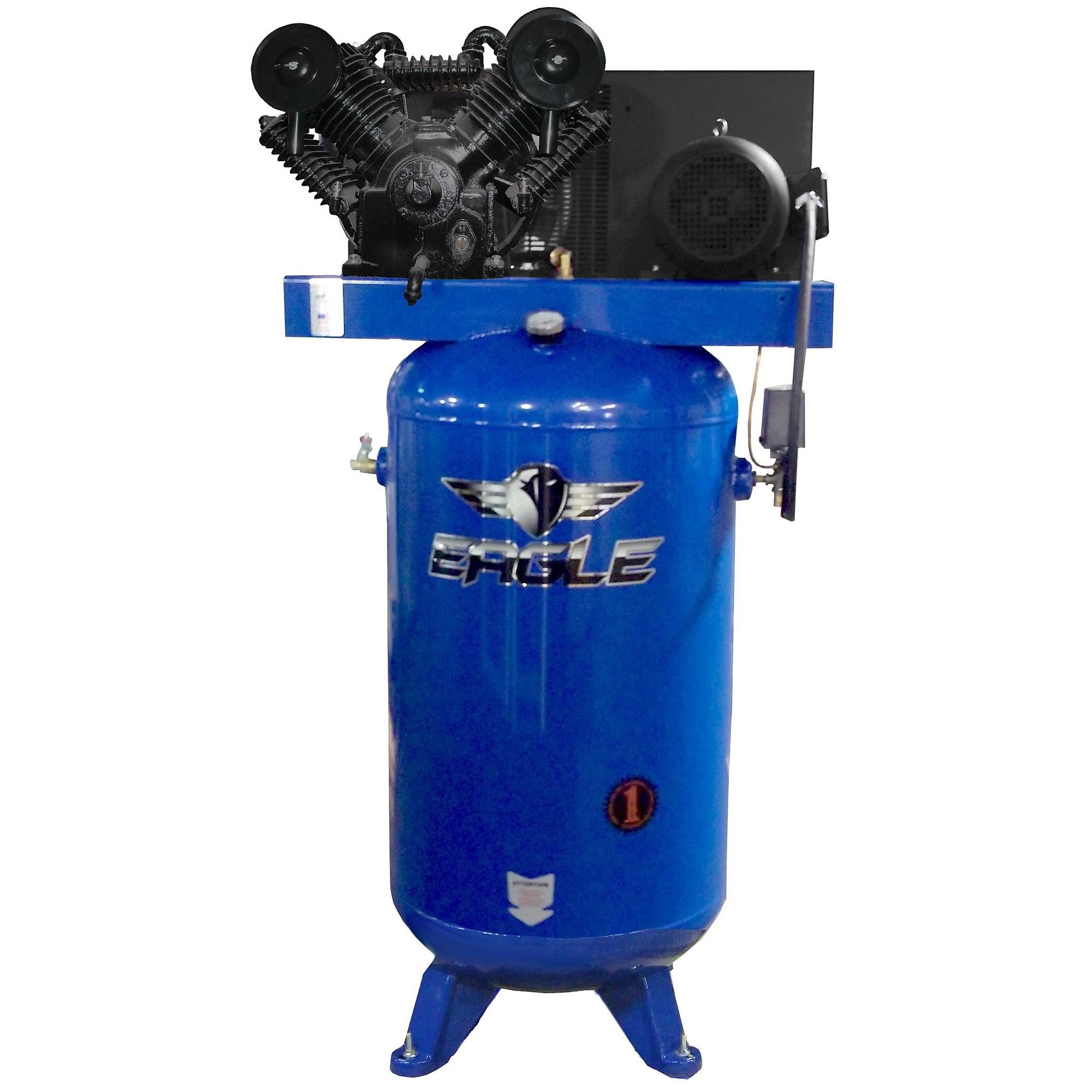 Compresor de aire EAGLE estacionario de 80 galones, 7.5 HP, modelo# 7380V2-CS2-V4