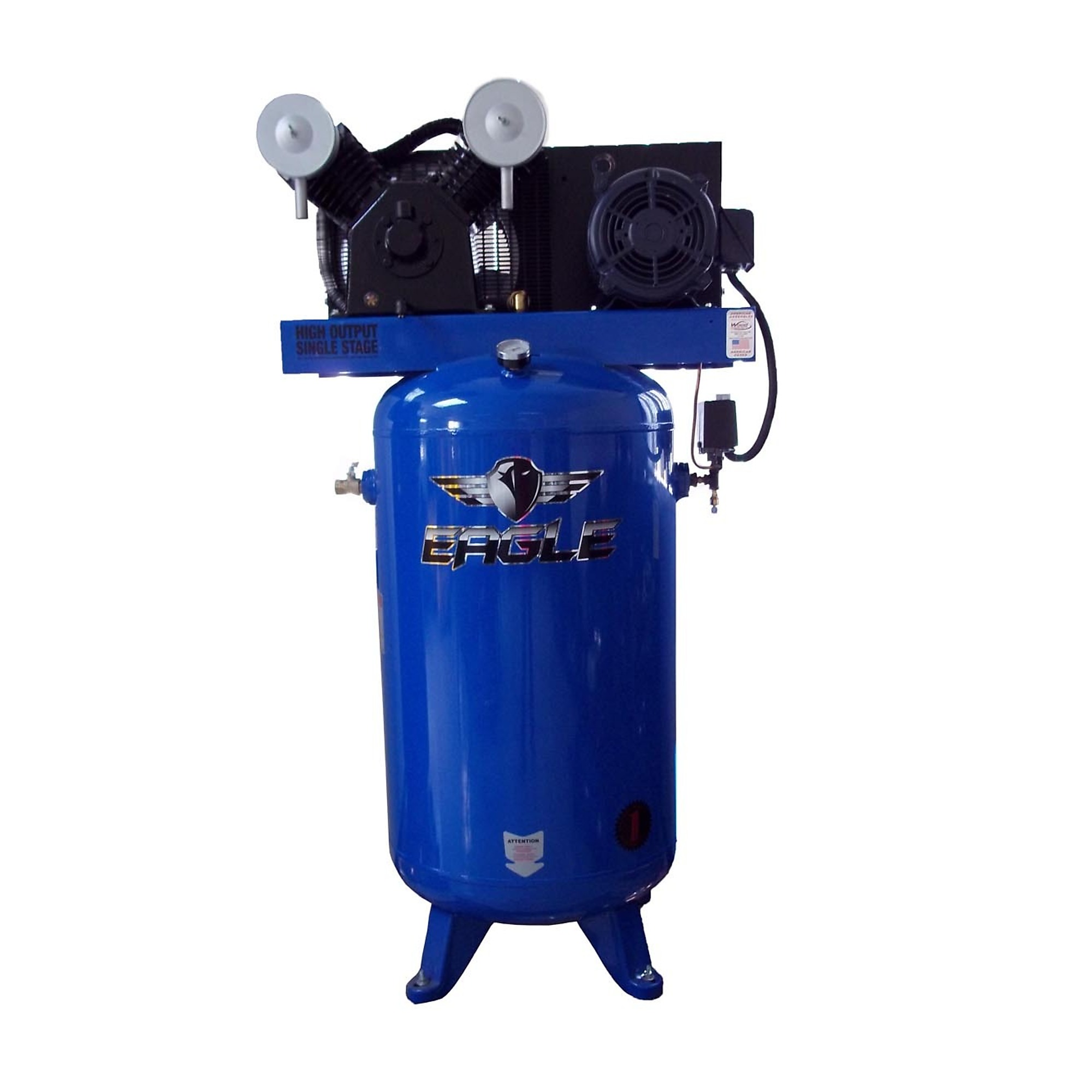 Compresor de aire estacionario EAGLE de 80 galones, 7.5 HP - Modelo C7580V1-CS