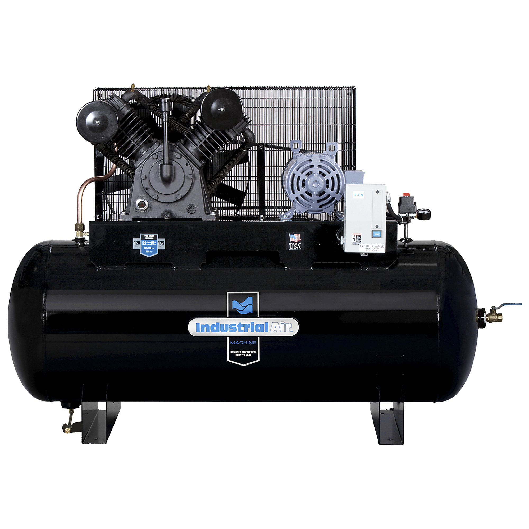 Compresor de Aire Industrial de 120 Galones, de Dos Etapas, Horizontal, Modelo# IH9919910
