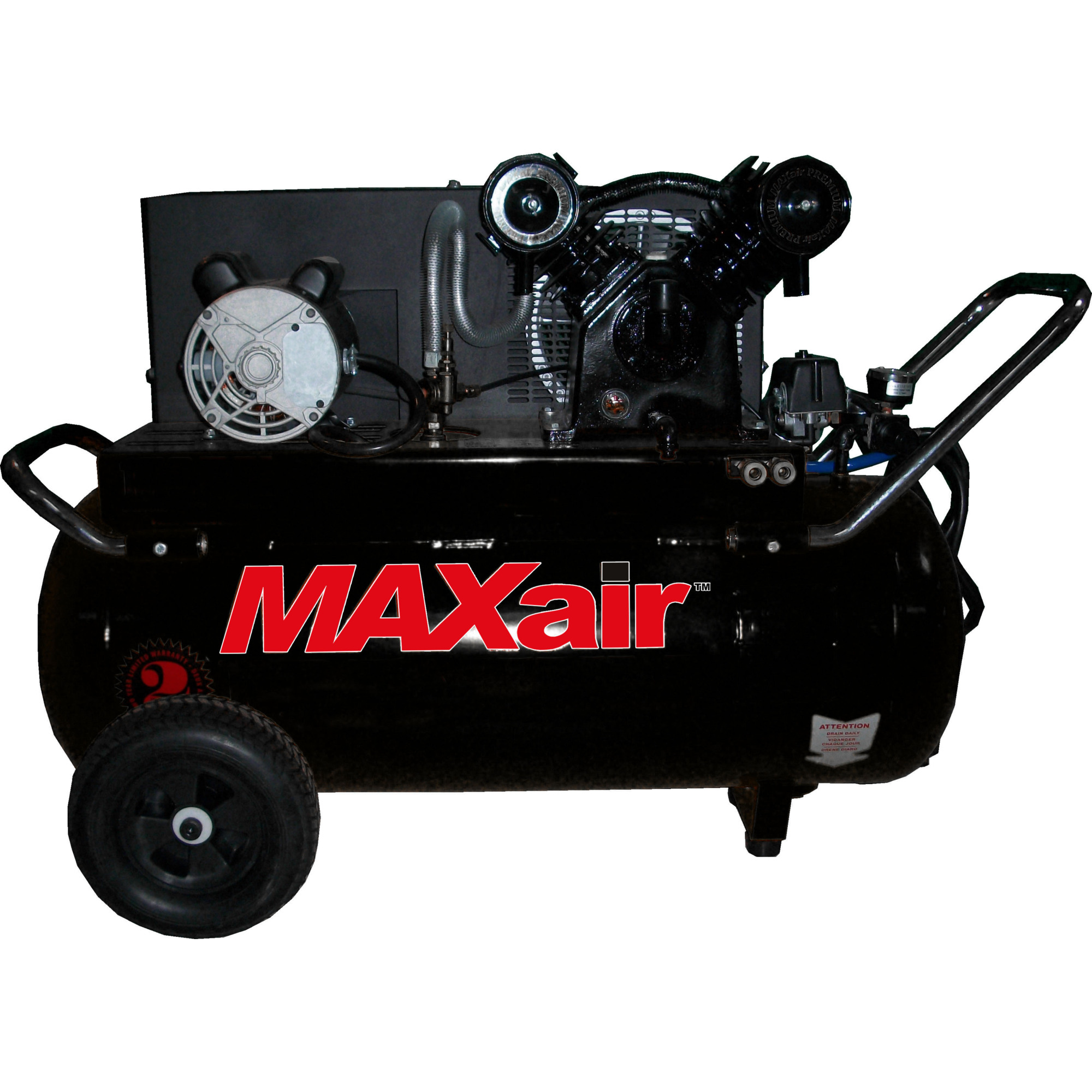 Compresor Premium MAXair Dual Control de 25 galones, 3.7 HP, 220 Voltios - Modelo P4125H1-MAP