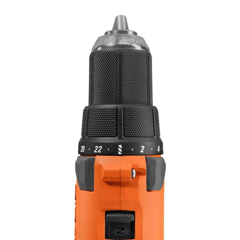 RIDGID 18V Taladro/destornillador inalámbrico de 1/2 pulgadas con (1) Batería de 2.0 Ah y Cargador - R86001K