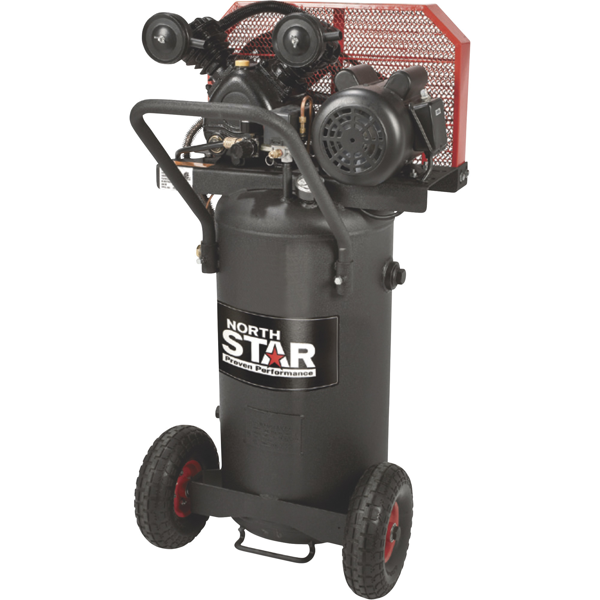 Compresor de aire eléctrico portátil de una etapa NorthStar, 2 HP, 20 galones, 5.0 CFM, vertical