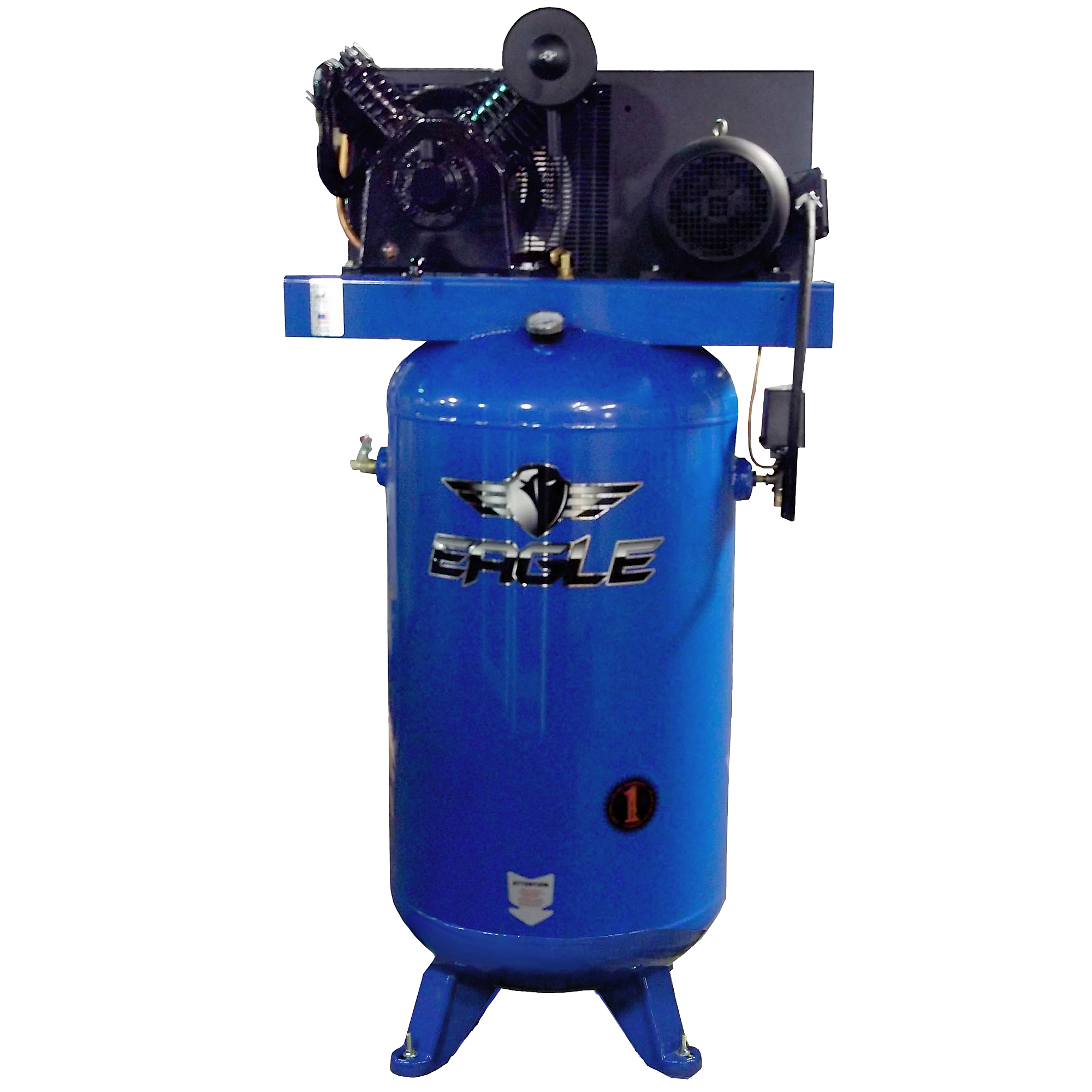 Compresor de aire de 2 etapas EAGLE de 80 galones, 7.5 HP, modelo 7580V2-CS