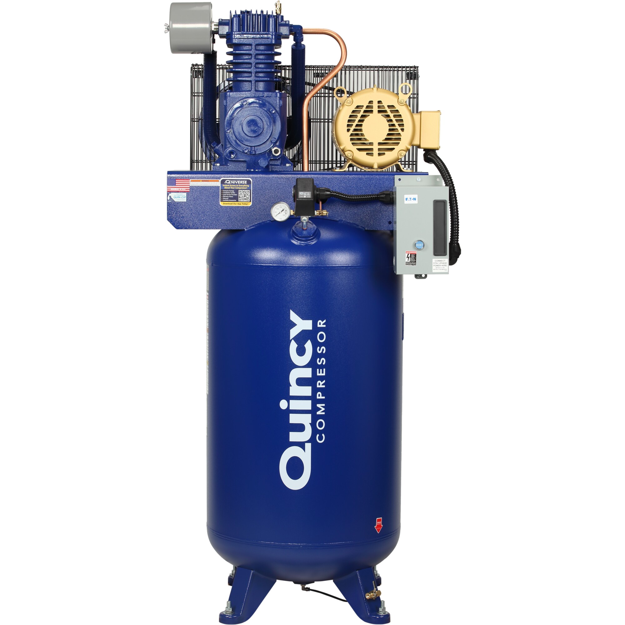 Compresor de Aire Vertical Quincy 7.5HP 80 Galones 2 Etapas - Modelo QT1 PRO