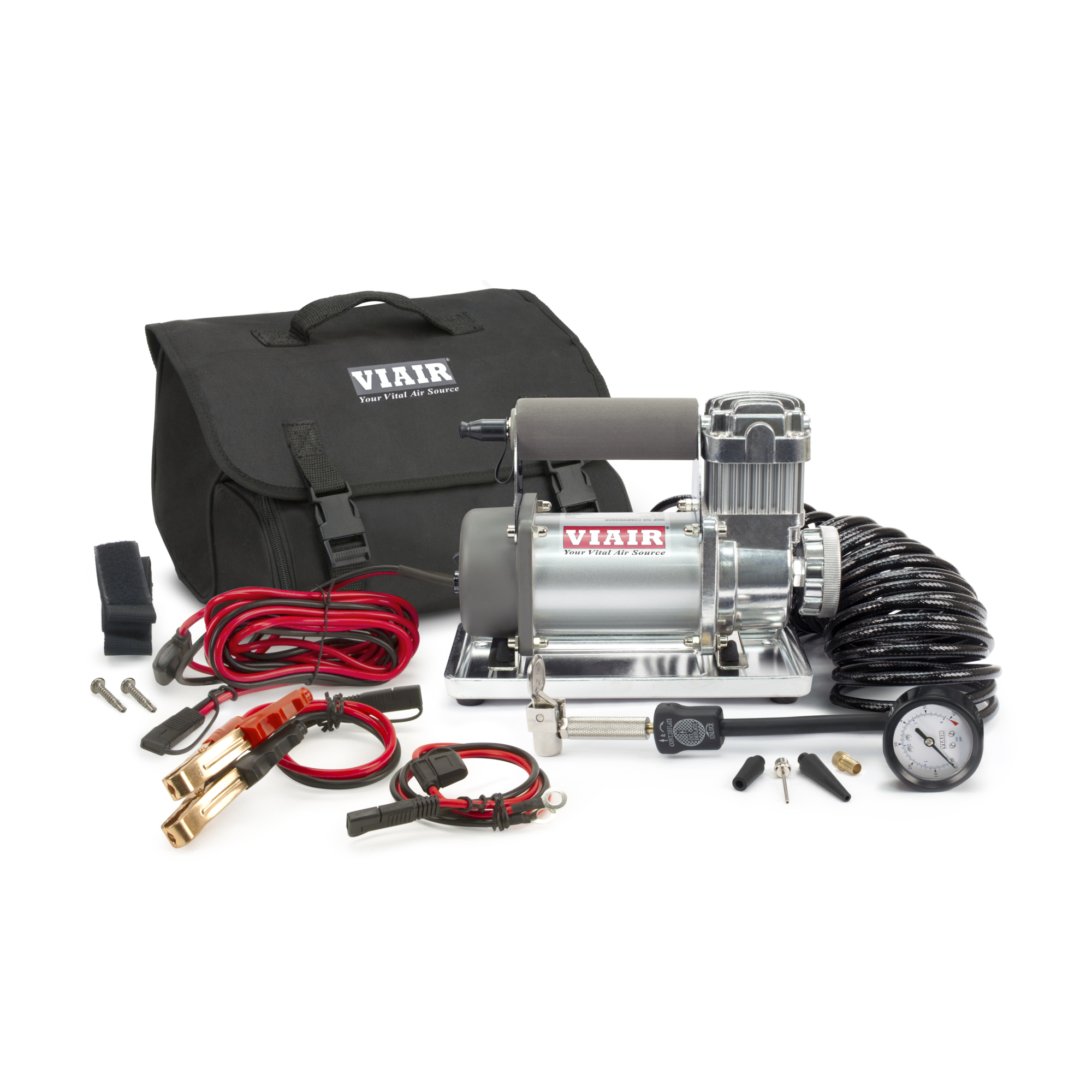 Compresor de aire portátil Viair 300P SXS para inflar llantas, 0.25 HP, 12V, modelo #30032.
