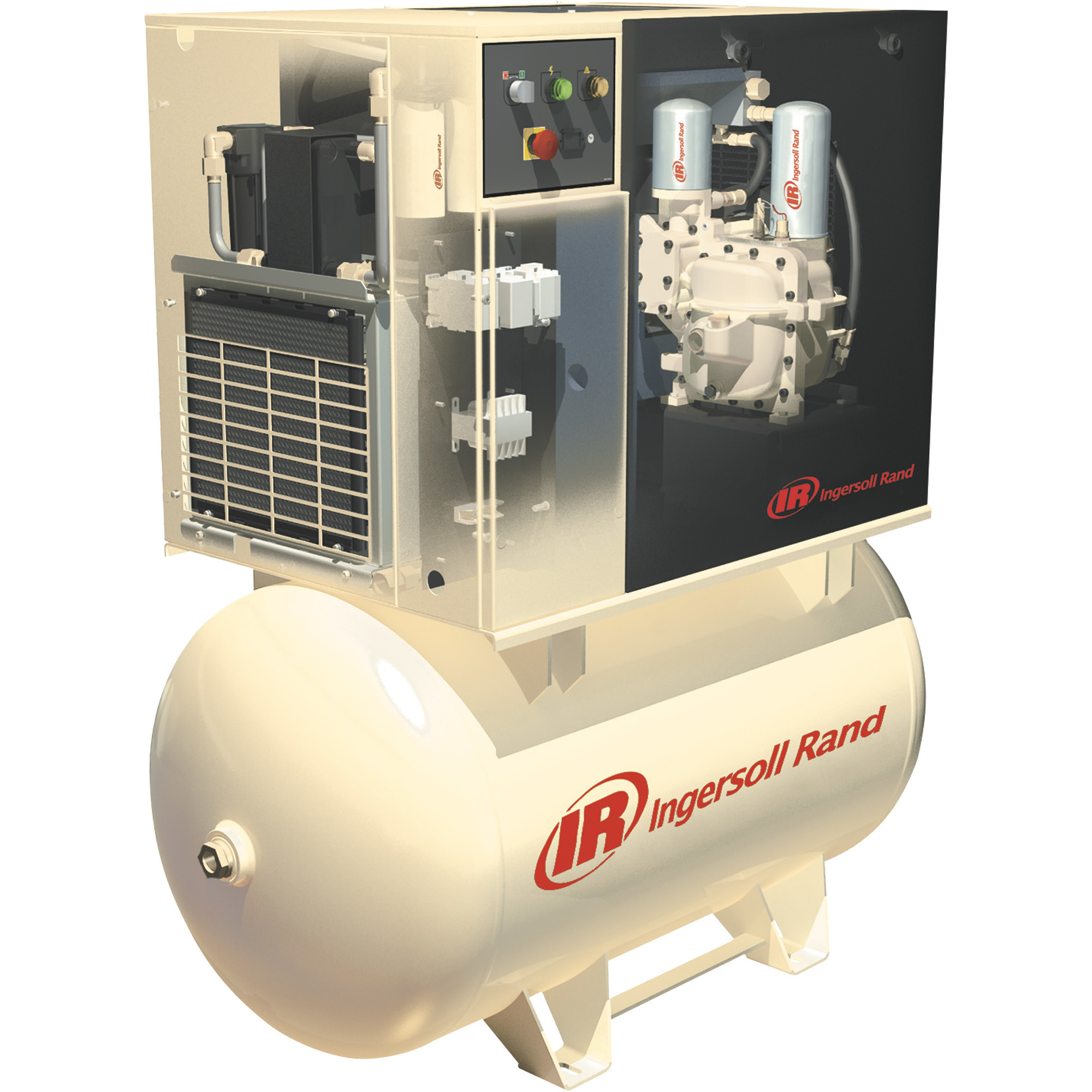 Compresor rotativo de tornillo Ingersoll Rand con sistema de aire total, 230 volts, monofásico, 5 HP, 18.5 CFM, Modelo# UP6-5TAS-125 230V1