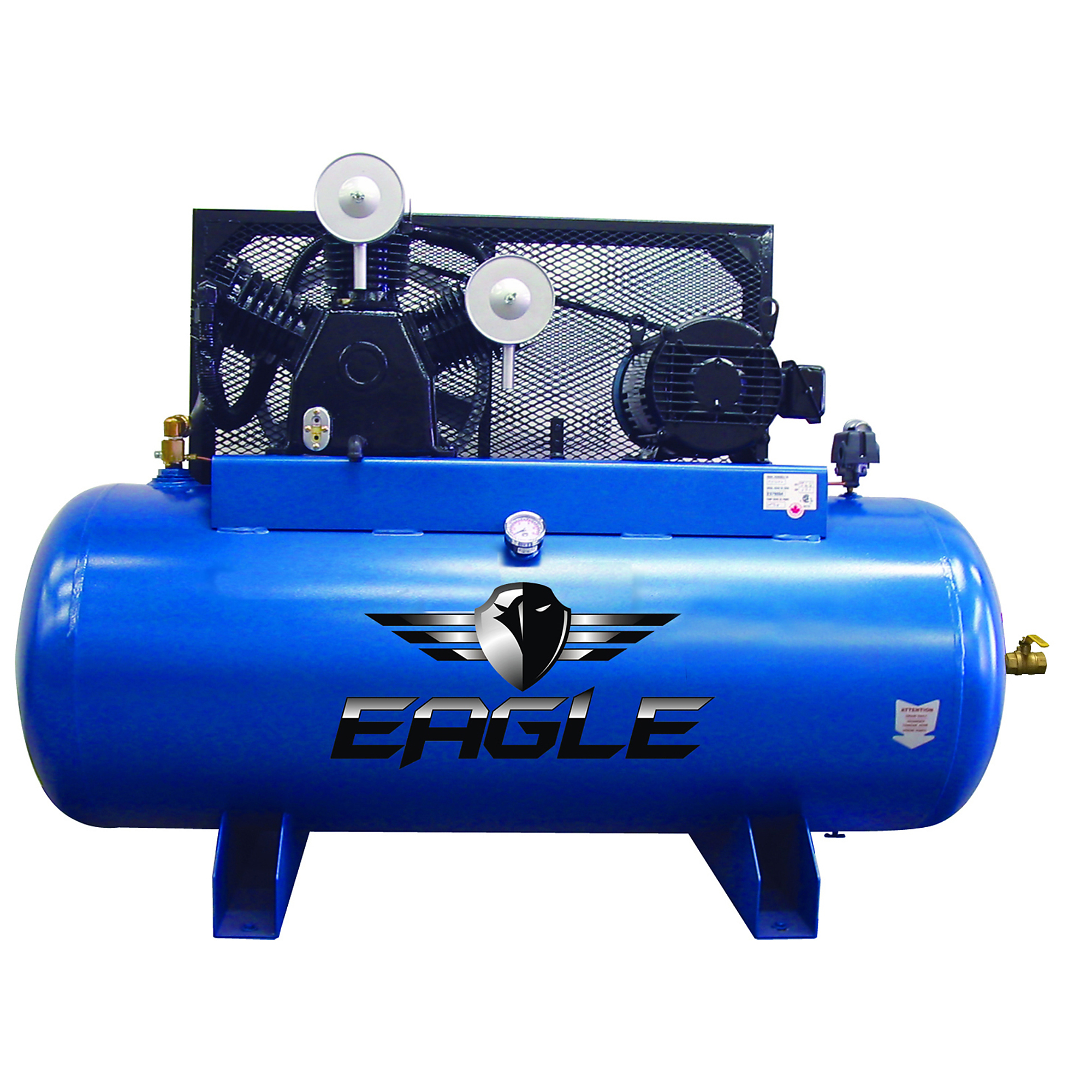 Compresor de aire EAGLE de 120 galones 45 CFM, 15 HP, tanque de aire de 120 galones, modelo# 155120H2-CS575