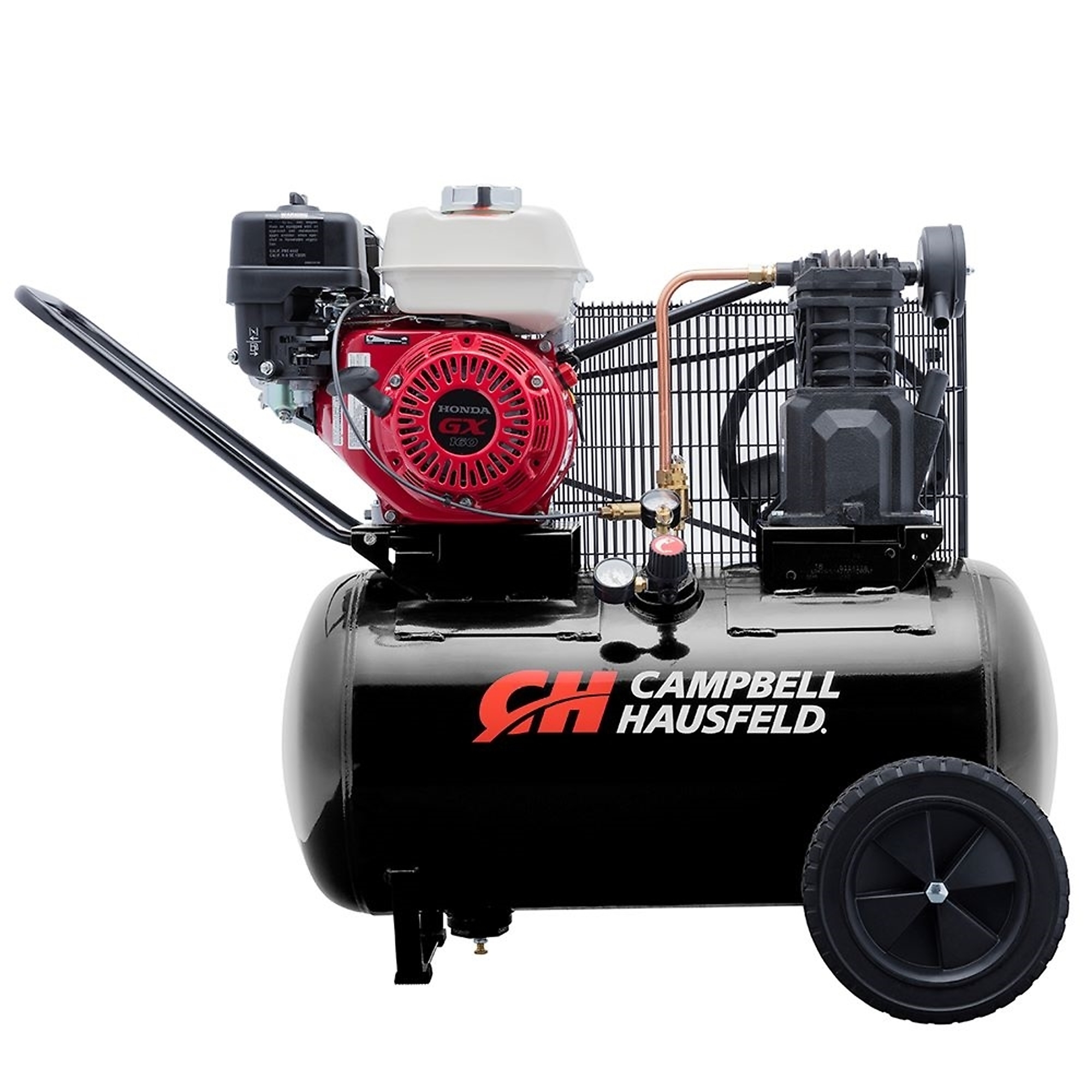 Compresor de aire Campbell Hausfeld 20 gal con motor Honda, 5.5 HP, tanque de 20 galones, Modelo# VT6171X.