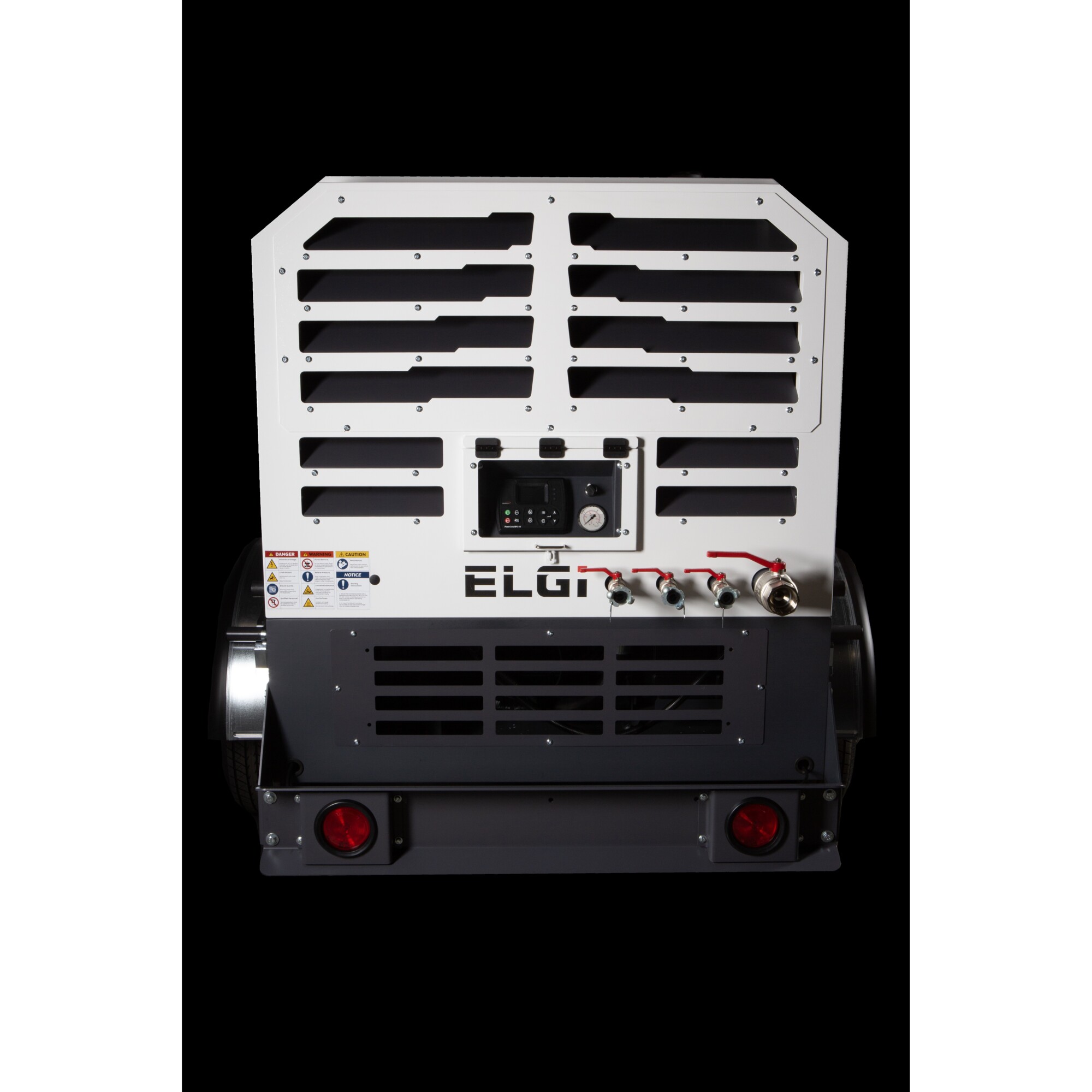 Compresor de aire ELGi montado en remolque, 130 HP, Modelo D400T4F-P.