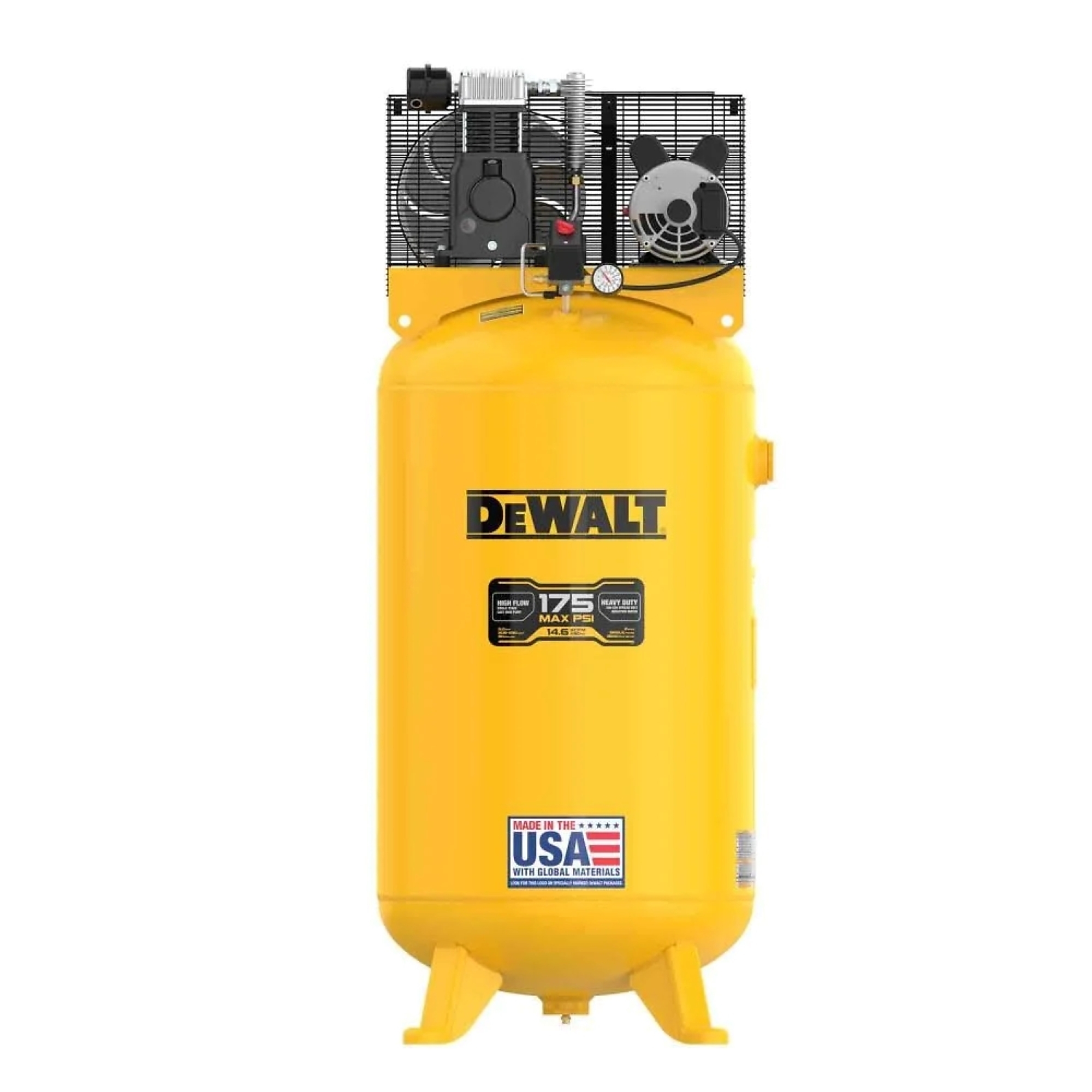 Compresor de aire DEWALT 80Gal 1 Stage HiFlo, 5 HP, Tanque 80 Gal, 230V Modelo# DXCM805.COM