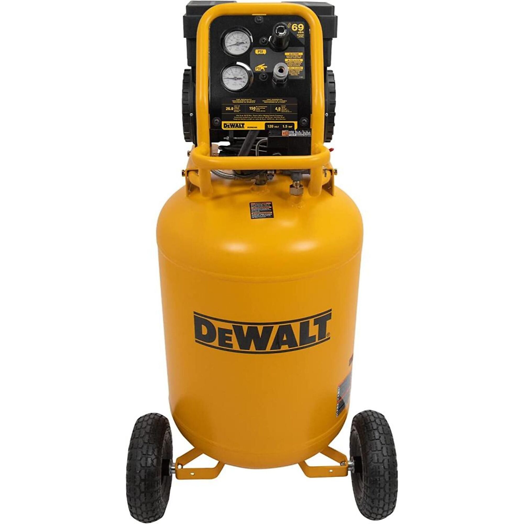 Compresor de aire silencioso DEWALT de 26 galones, 2 HP, 120 volts Modelo# DXCMSAC260
