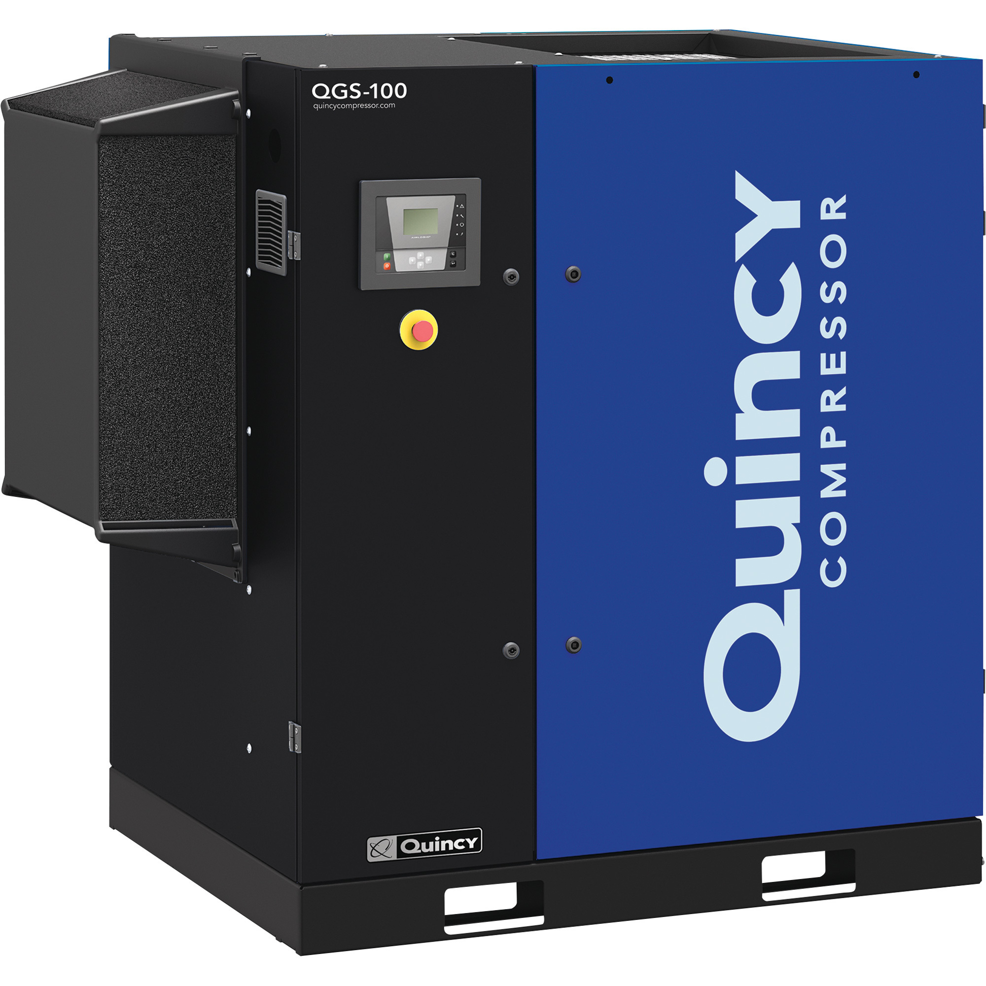 Compresor de Aire Rotativo Quincy QGS, 100 HP, 460 Voltios, 3 Fases, 434 CFM, Sin Tanque, Modelo# 8158051295.