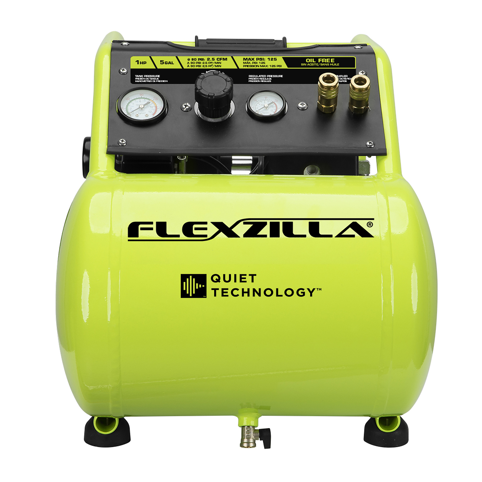 Compresor de Aire Flexzilla Portátil de 1 HP y 5 Galones con Bomba Industrial CF10050F