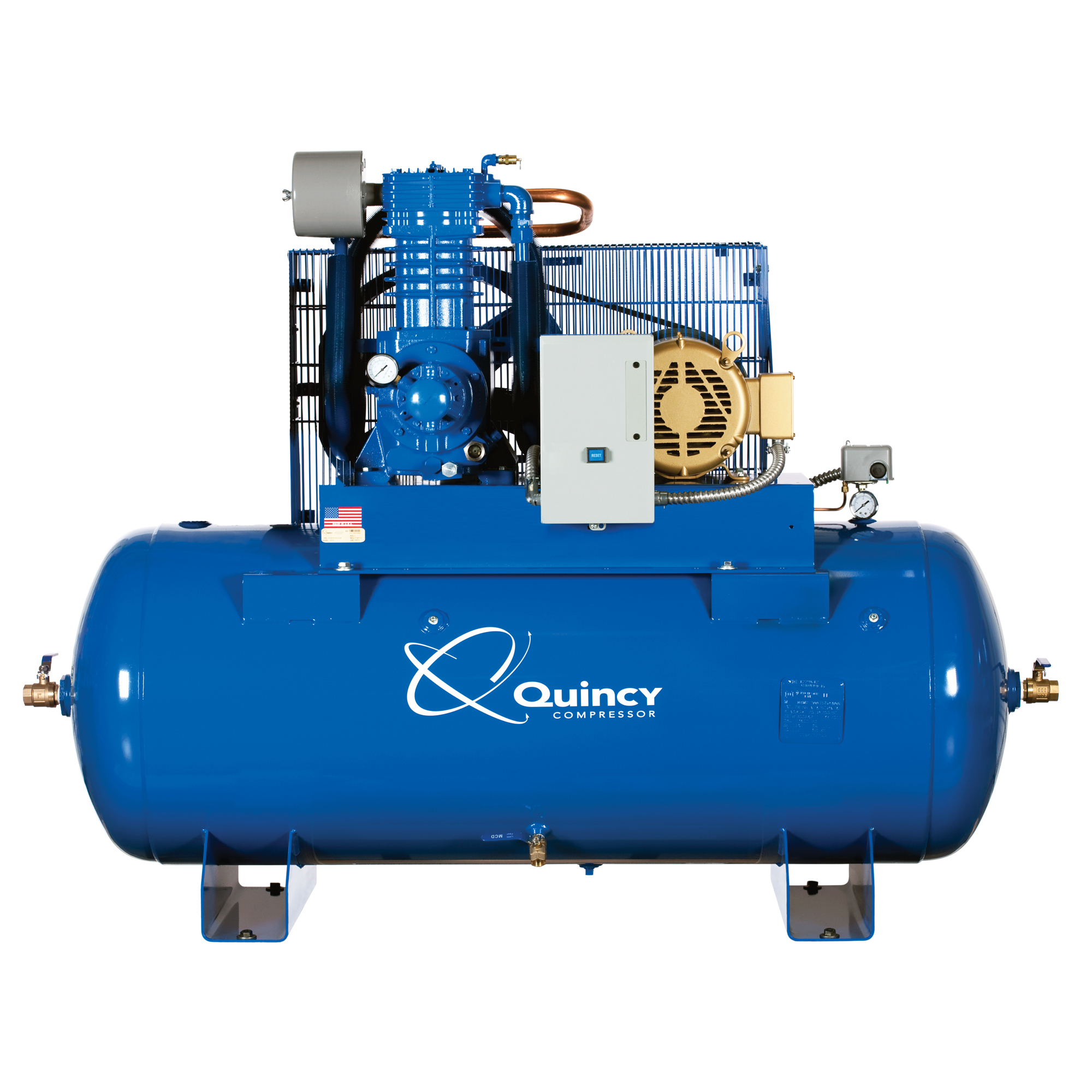 Compresor de Aire Quincy QP1 7.5H 80G 2S, 200V 3ph, 7.5 HP, 80 Gal, Modelo# 573D80HCA20M