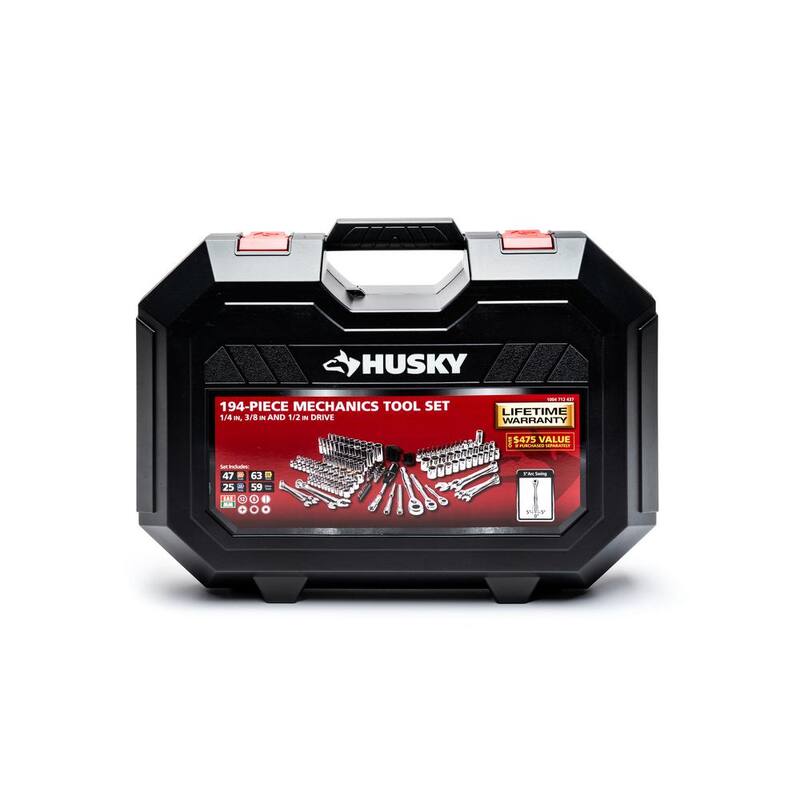 Juego de herramientas mecánicas Husky (194 piezas) - H194MTS
