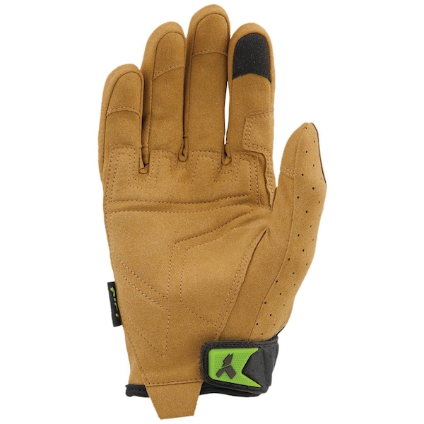 Guante de seguridad Lift Safety GRUNT en cuero sintético marrón con protectores de TPR - GGT-17BRBR1L