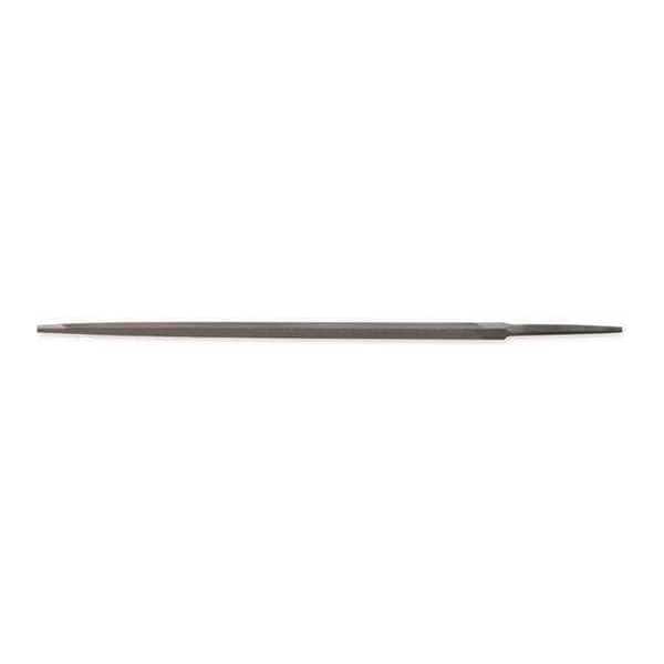 Crescent Nicholson 6" Triangle Single Cut Double Extra Slim Taper File with Rawhide Handle - 21743NN