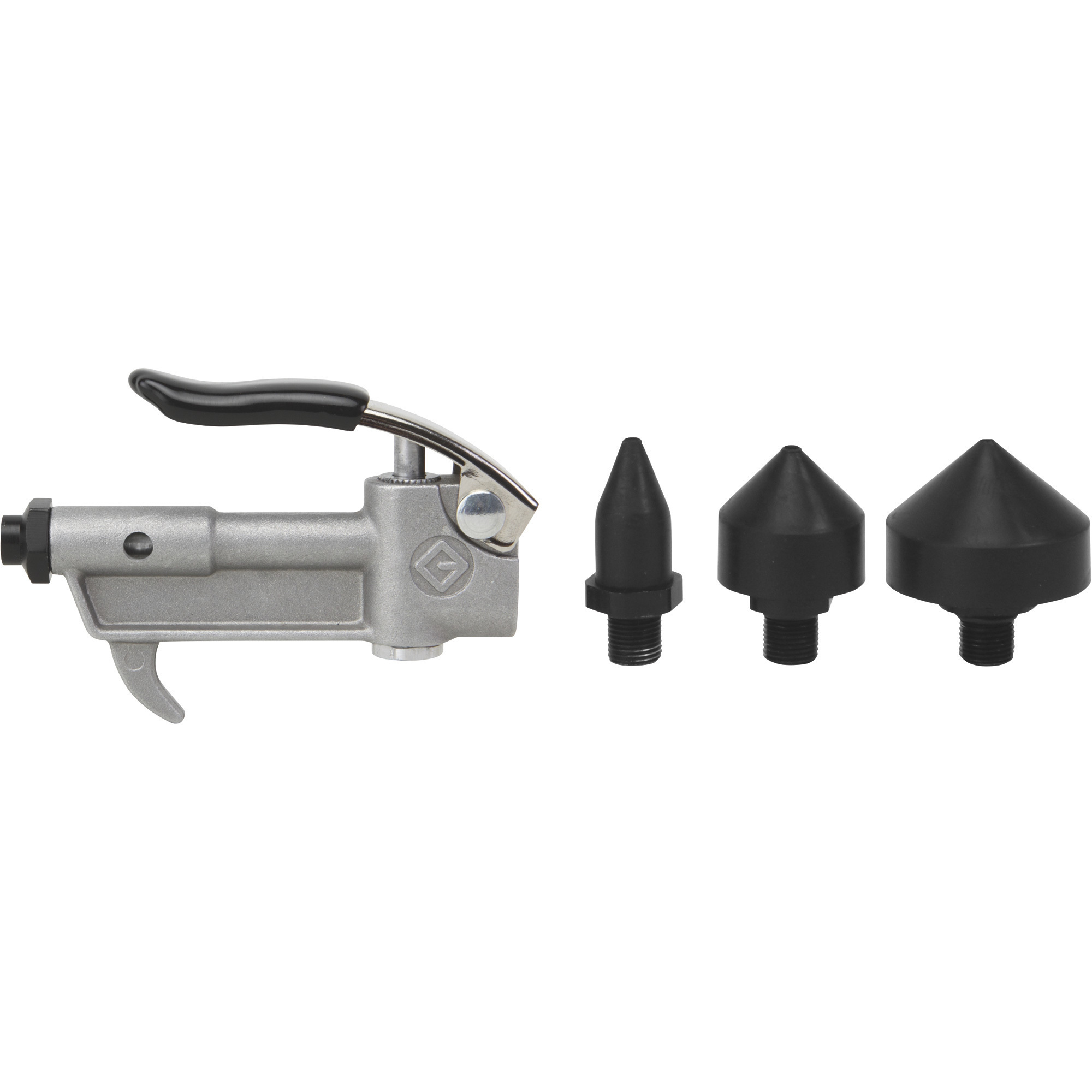 Pistola sopladora Klutch Turbo Boost con 3 puntas de goma.