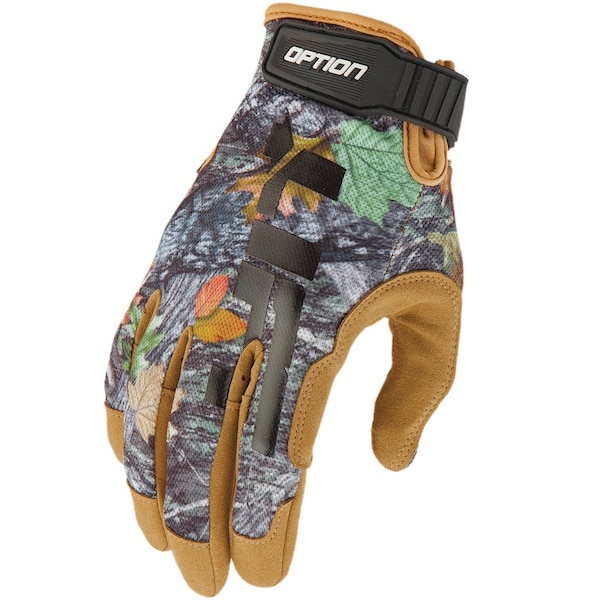 Guante de seguridad Lift Safety OPTION Camuflaje de cuero sintético con malla de aire - GON-17CFBRS