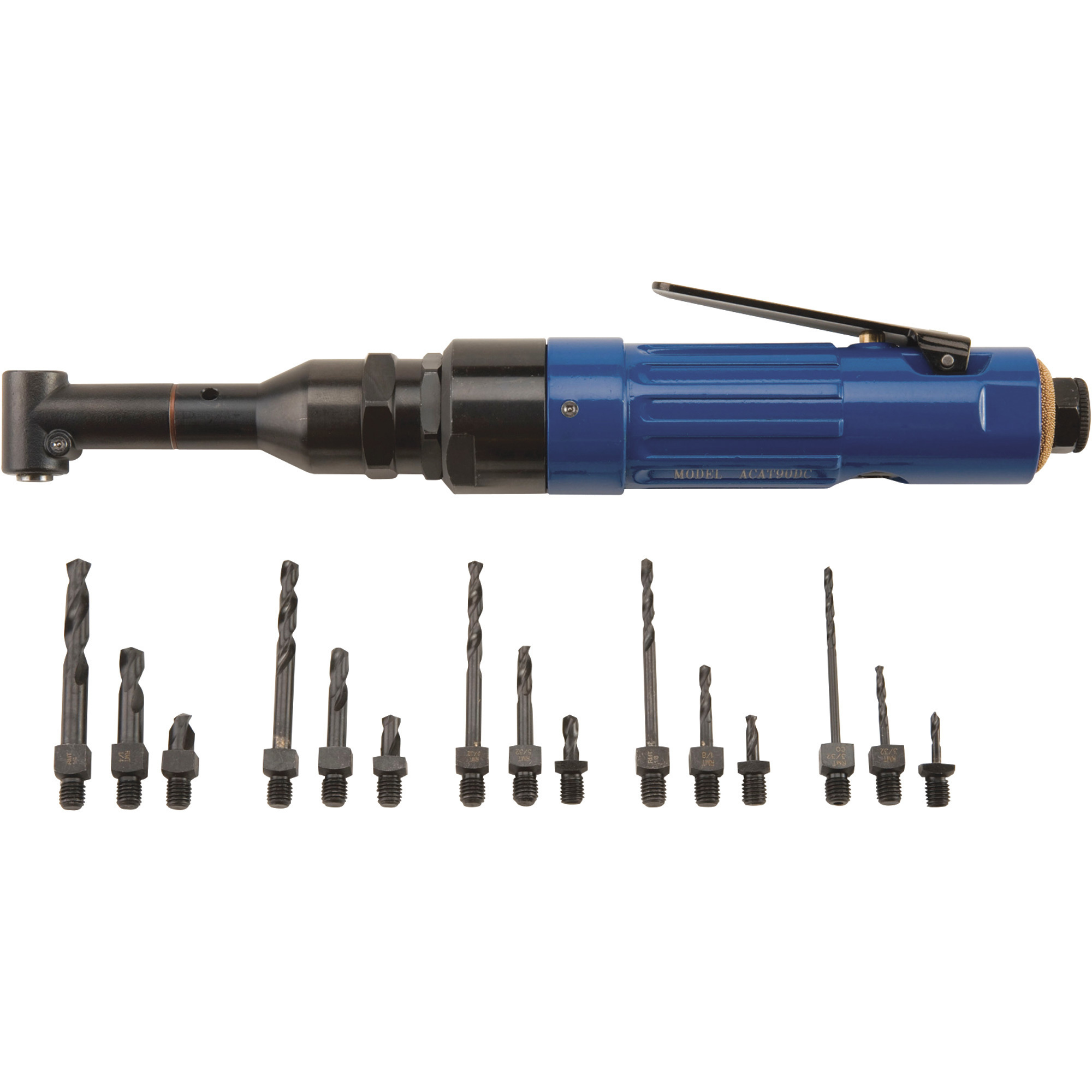 Kit de Taladro de Aire en Ángulo Recto Air Capital, 3200 RPM, 3 CFM, Modelo# 65006