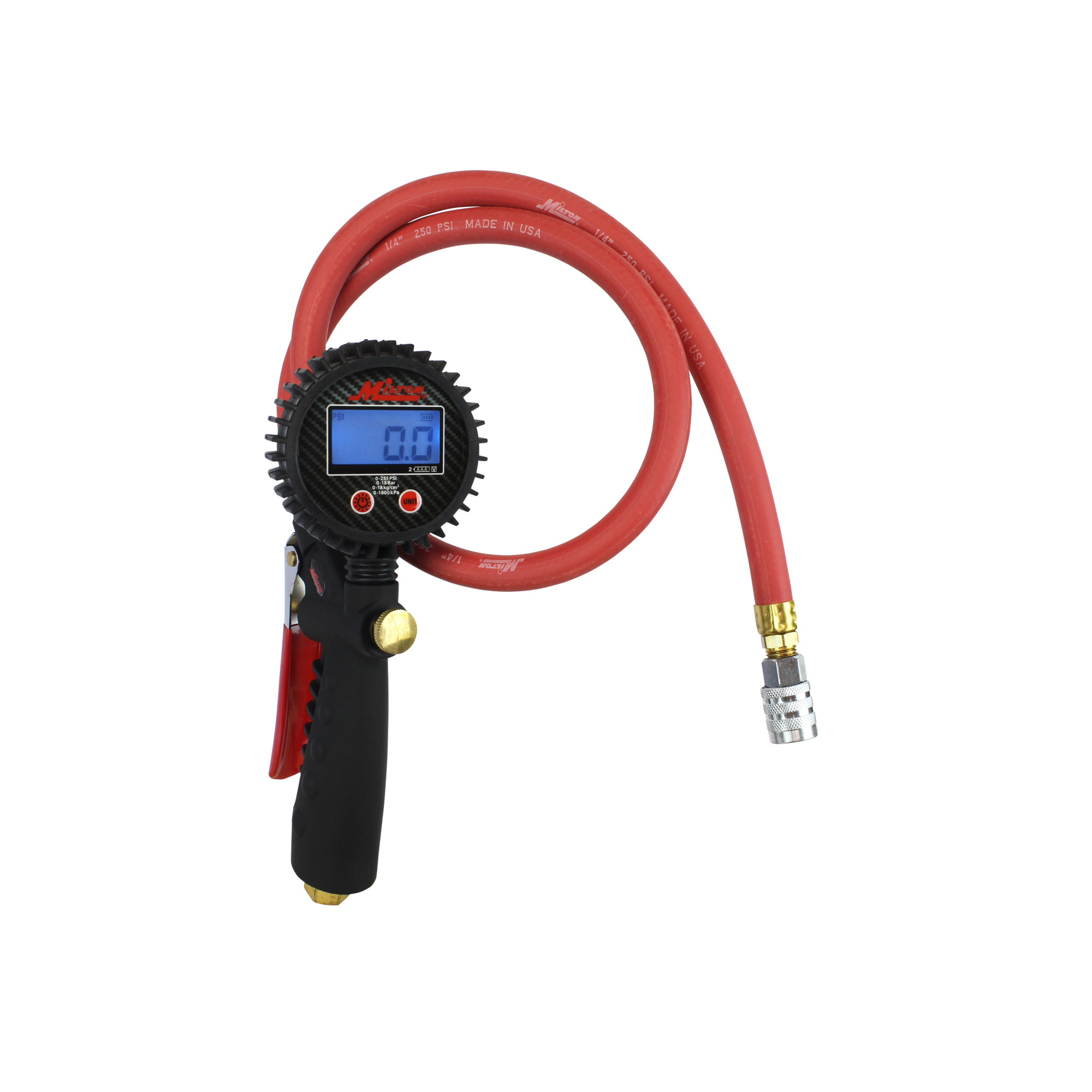 Medidor de aire digital Milton con boquilla de seguridad Kwik Grip, Modelo # 572D