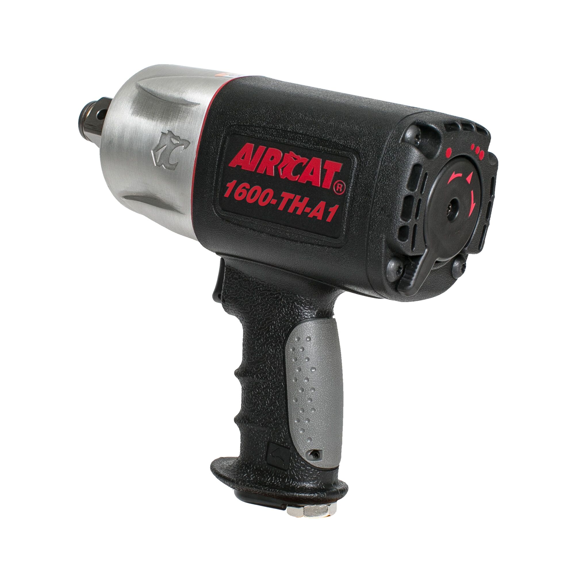 Llave de impacto con empuñadura de pistola compuesta de 1 pulgada AirCat, Modelo# 1600-TH-A1, Drive Size 1 in, Max. RPM 4500