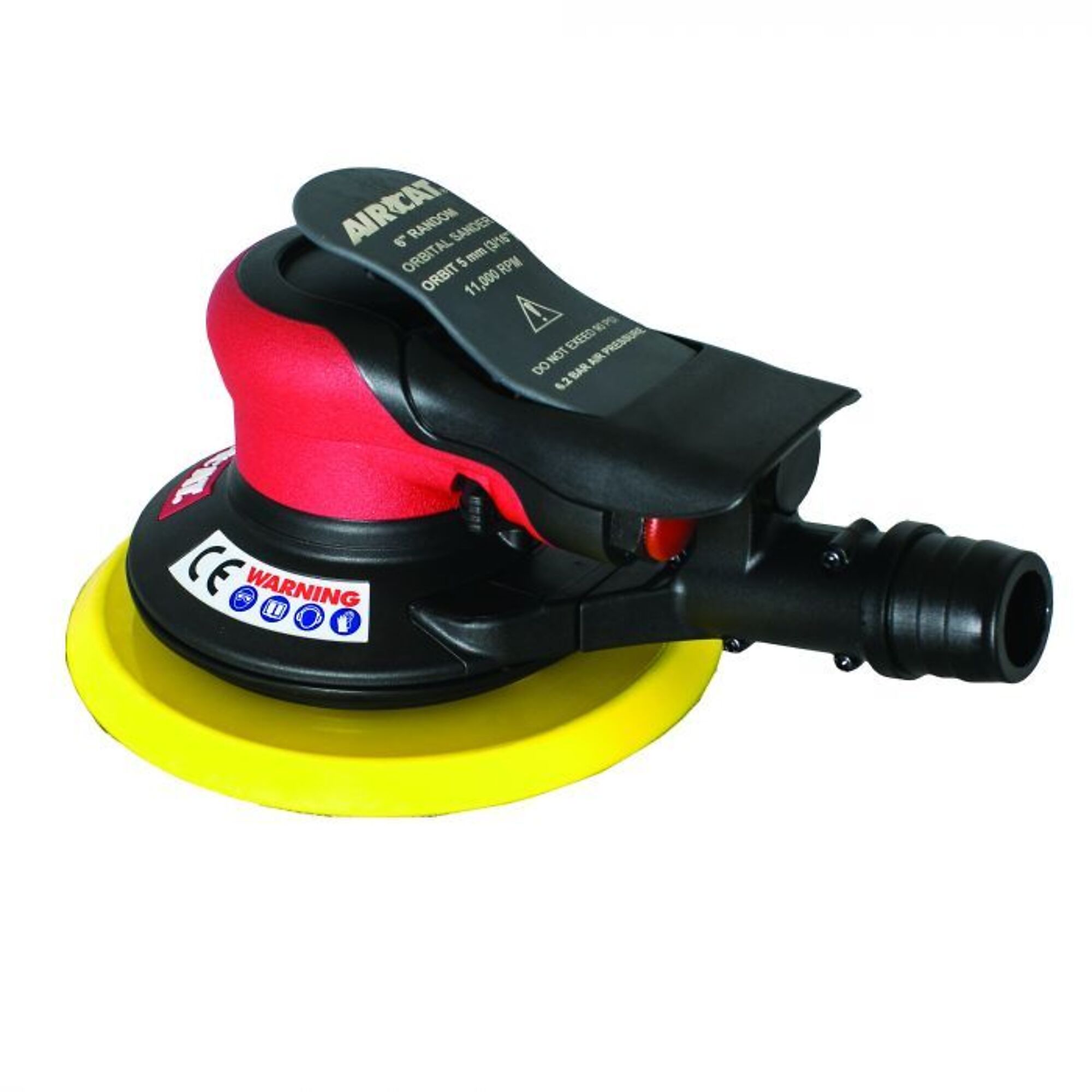 Lijadora Orbital de Palma AirCat SELF VAC, Velocidad Máxima 11000 OPM, Diámetro del Pad 6 pulgadas, Tamaño de Entrada de Aire 1/4 pulgadas, Modelo # 6700-6-336SV