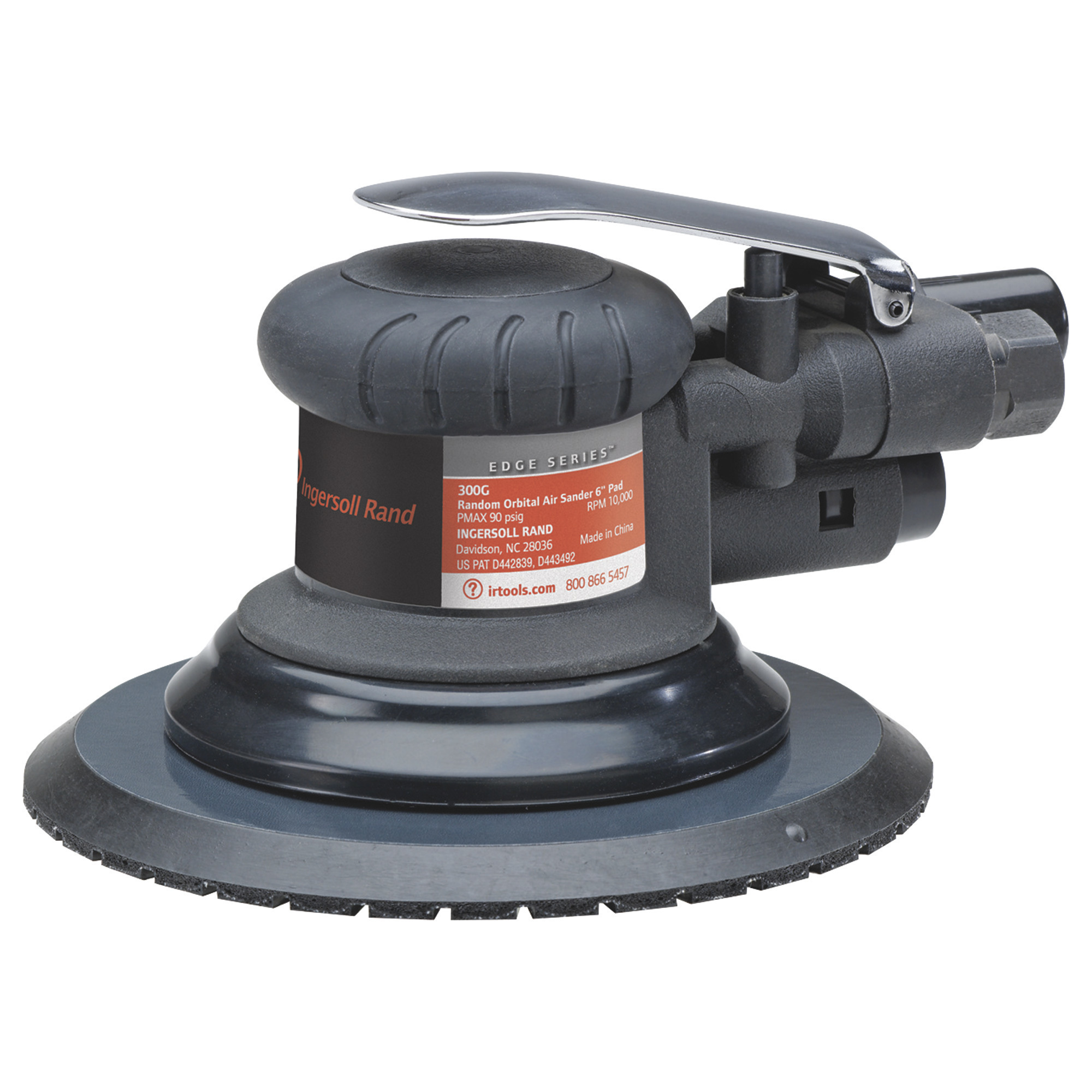 Lijadora orbital aleatoria de aire Ingersoll Rand, lista para vacío, 10,000 RPM, 8 CFM, Modelo# 300G