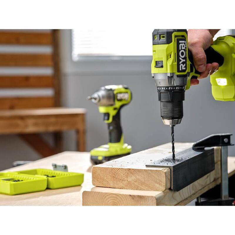 RYOBI ONE+ HP Taladro/Atornillador inalámbrico sin escobillas de 18V de 1/2 pulgada (Herramienta solamente) - PBLDD01B