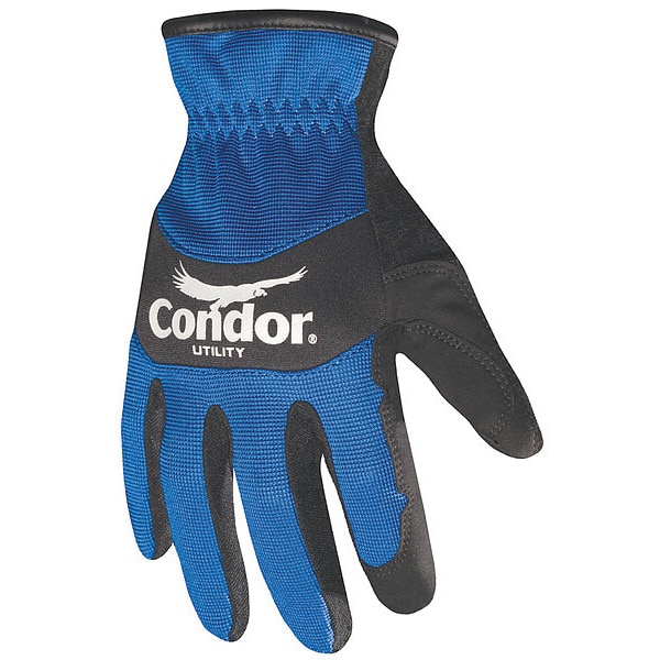 Guantes Mecánicos Condor, Talla M, Azul/Negro, Spandex/Neopreno - 42LA21