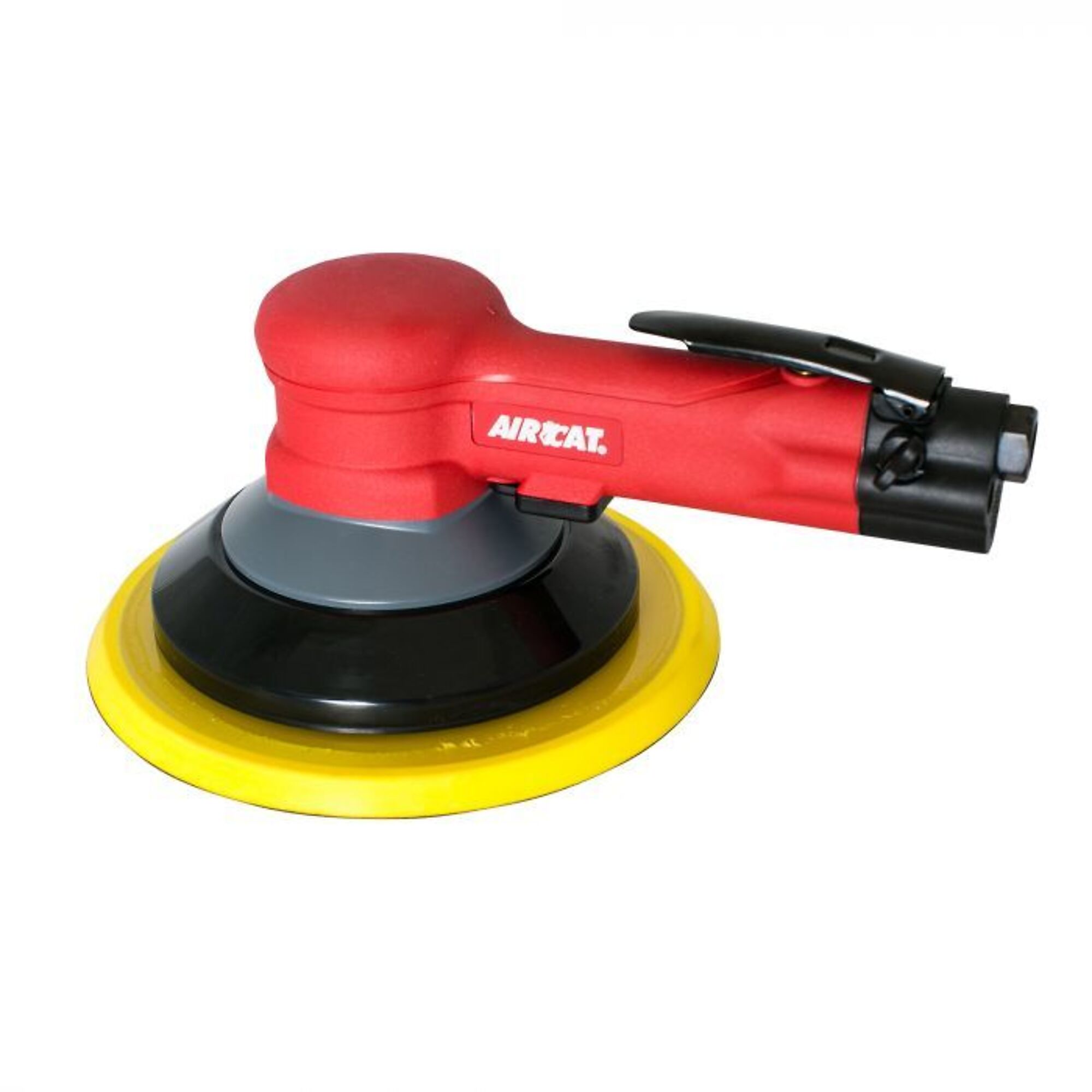 Lijadora planetaria AirCat NON VAC con velocidad máxima de 11000 OPM, diámetro de pad de 8 in y entrada de aire de 1/4 in, Modelo# 6700-8G.